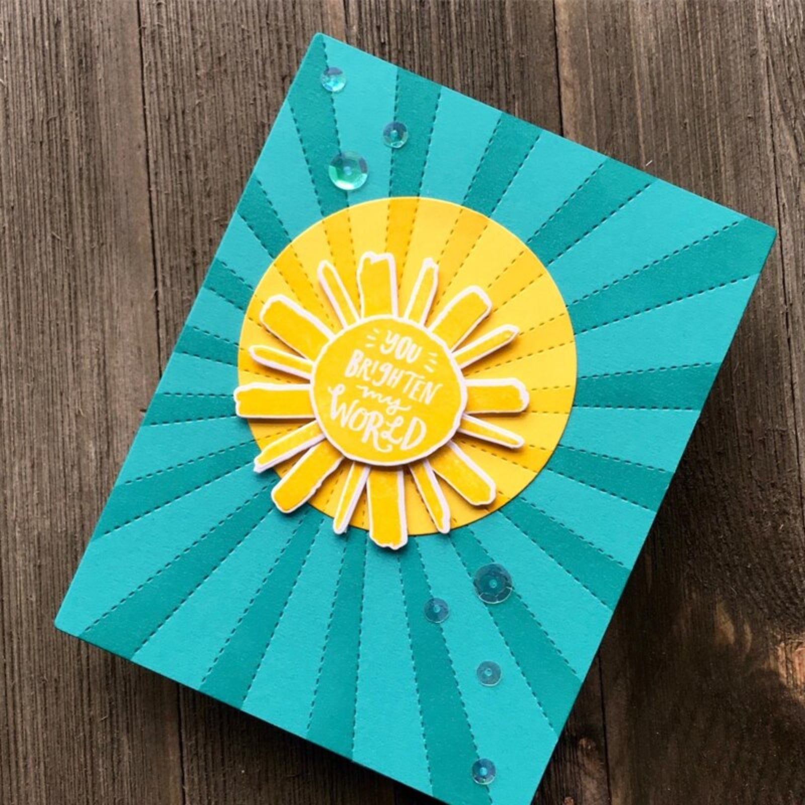Stitched Rays Sunburst Background Cutting Die