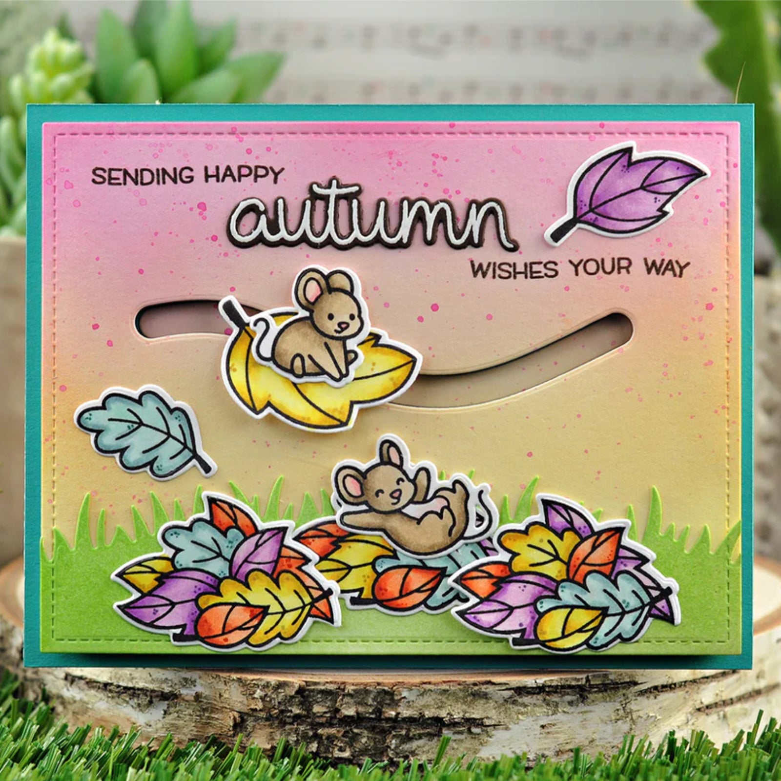 Fall Sentiments Cutting Dies & Stamps Set