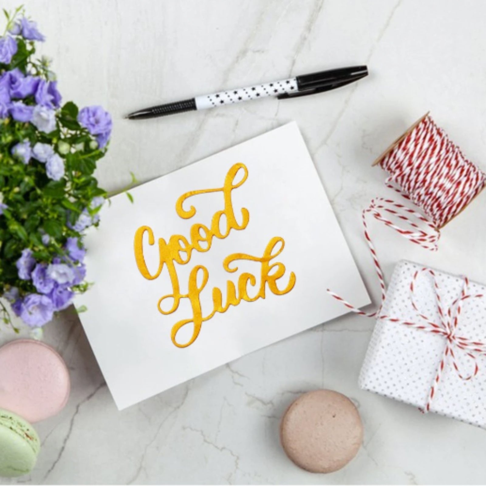Good Luck Script Sentiment Words Cutting Die