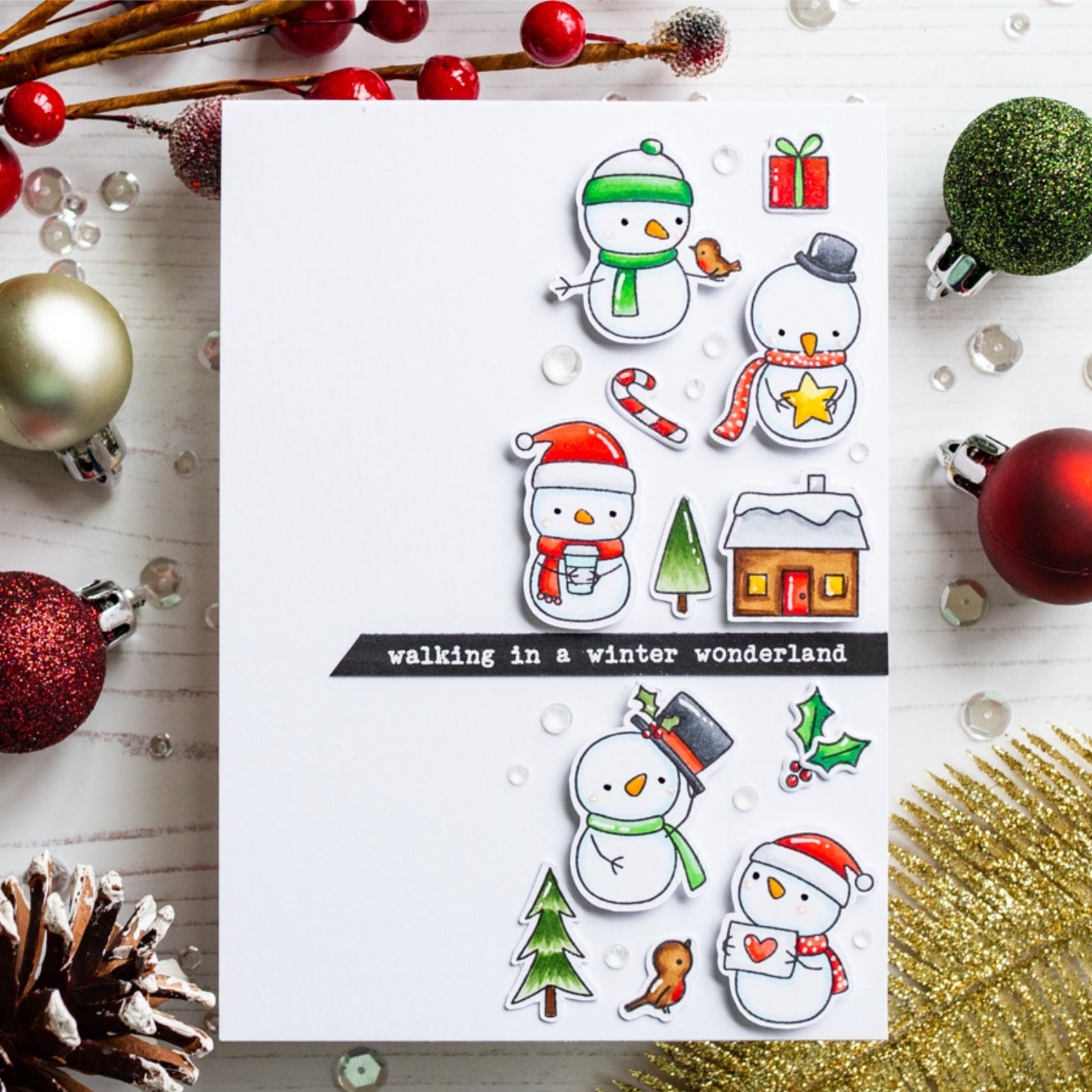 Nine Little Snowmen Cutting Dies & Stamps Set