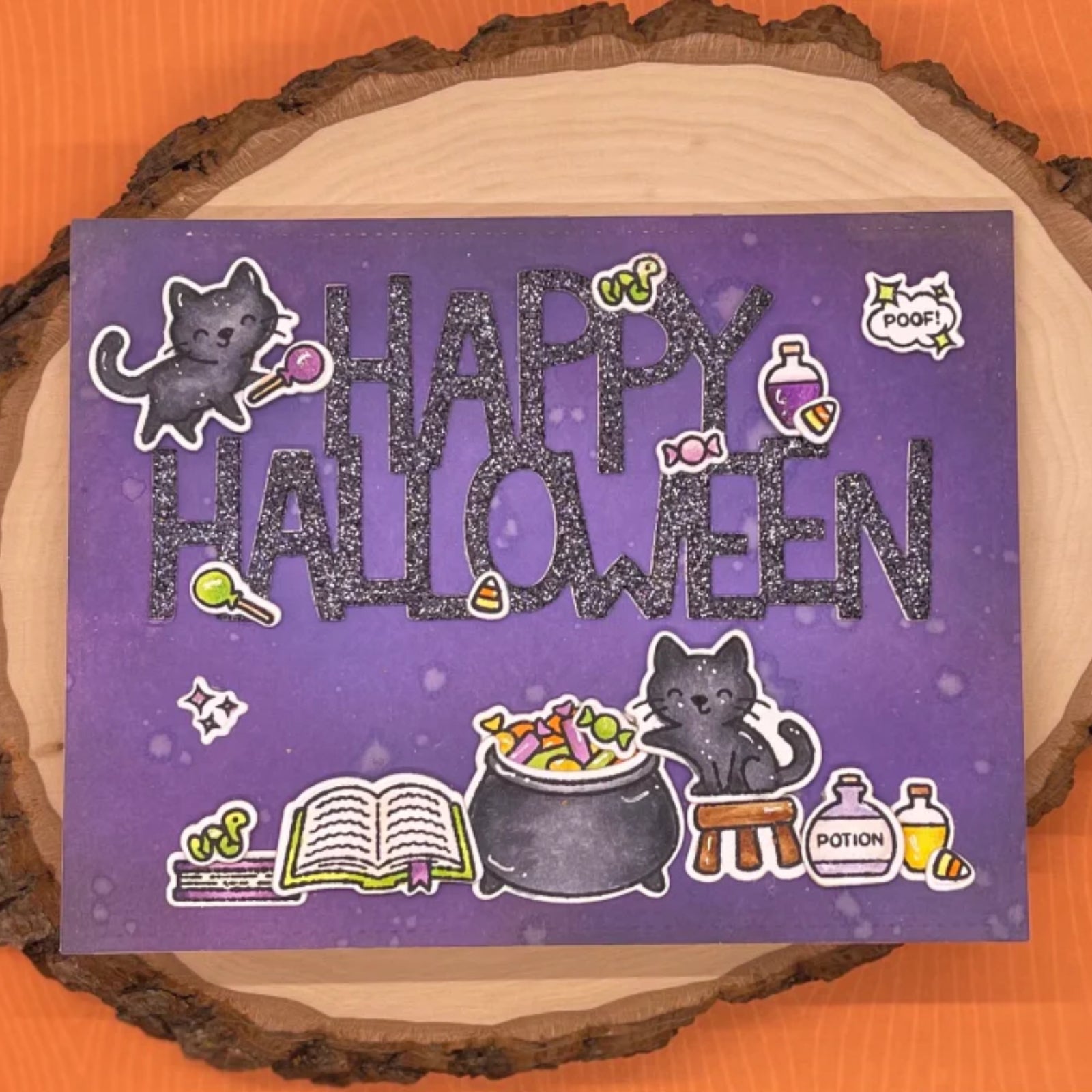 Happy Halloween Large Sentiment Words Cutting Die