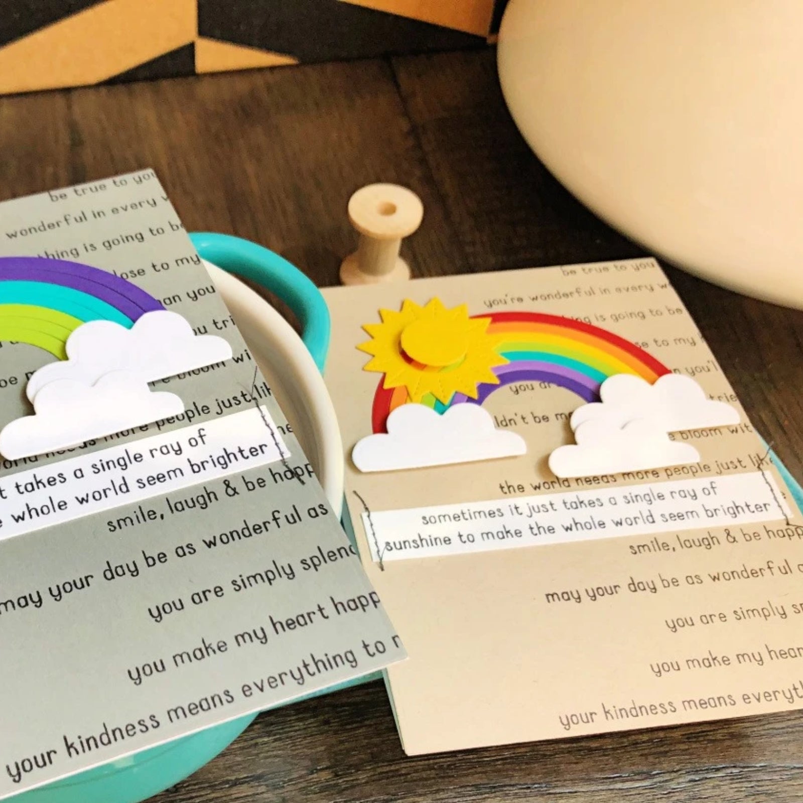 Sunny Weather w Clouds & Rainbow Cutting & Embossing Dies