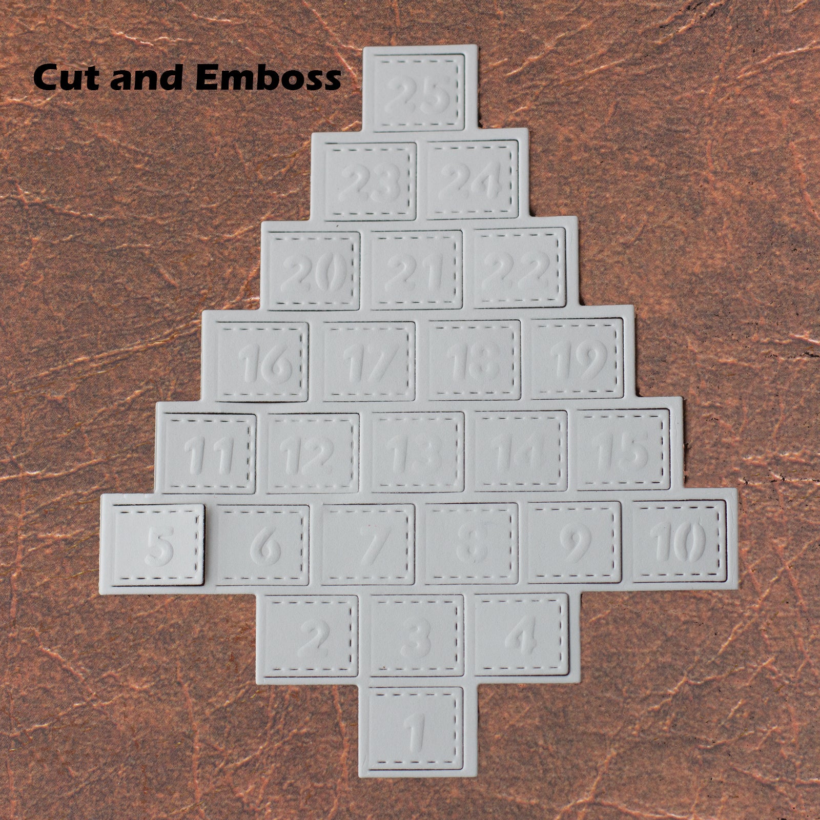 Christmas Tree Advent Calendar Cutting & Embossing Die