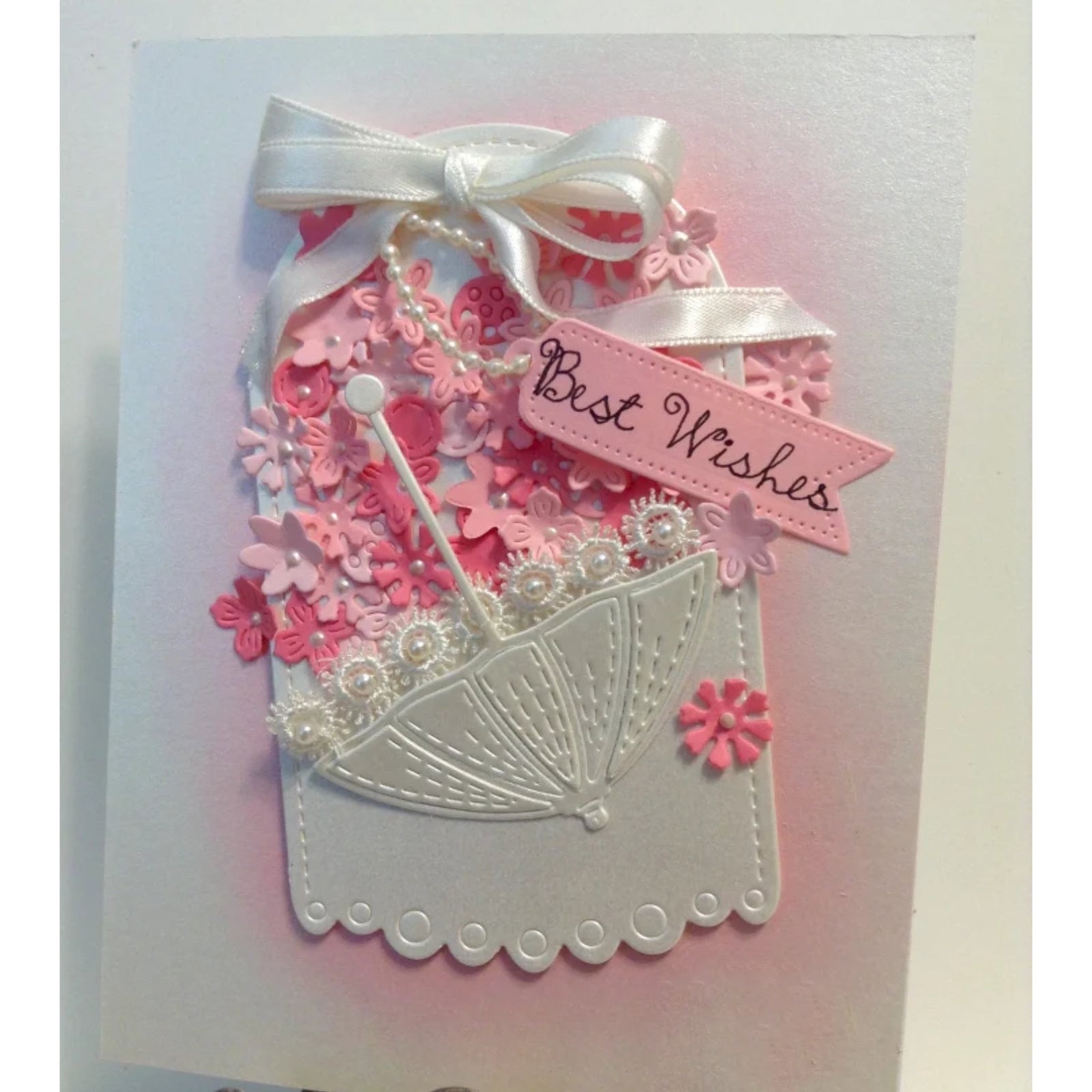 Stitched Flower Cart w Umbrella Cutting Die Set