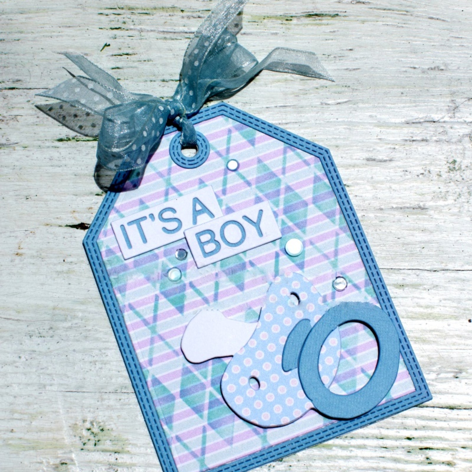 Baby Block Sentiment Words Cutting Dies