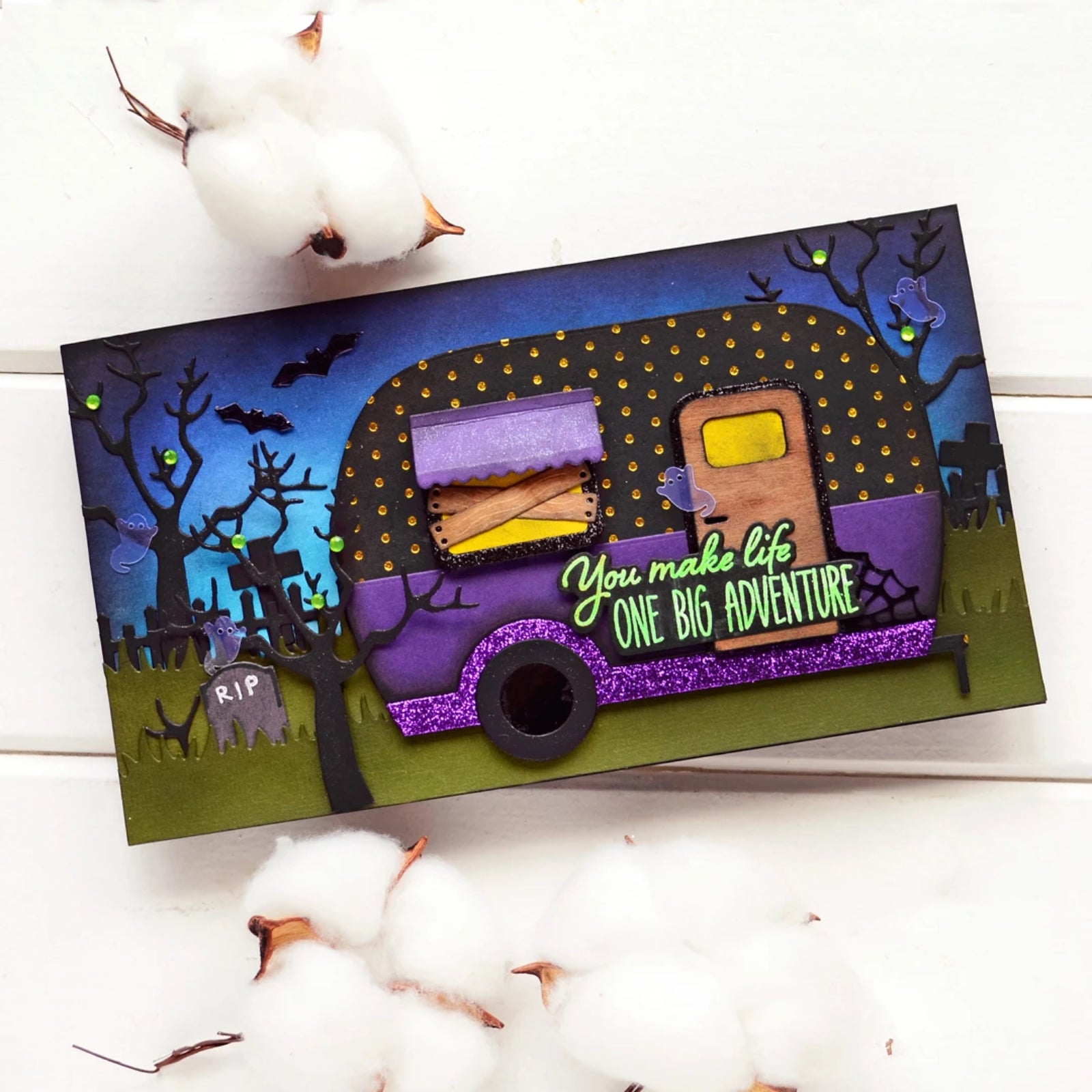 Large Camper Trailer Card Cutting & Embossing Dies