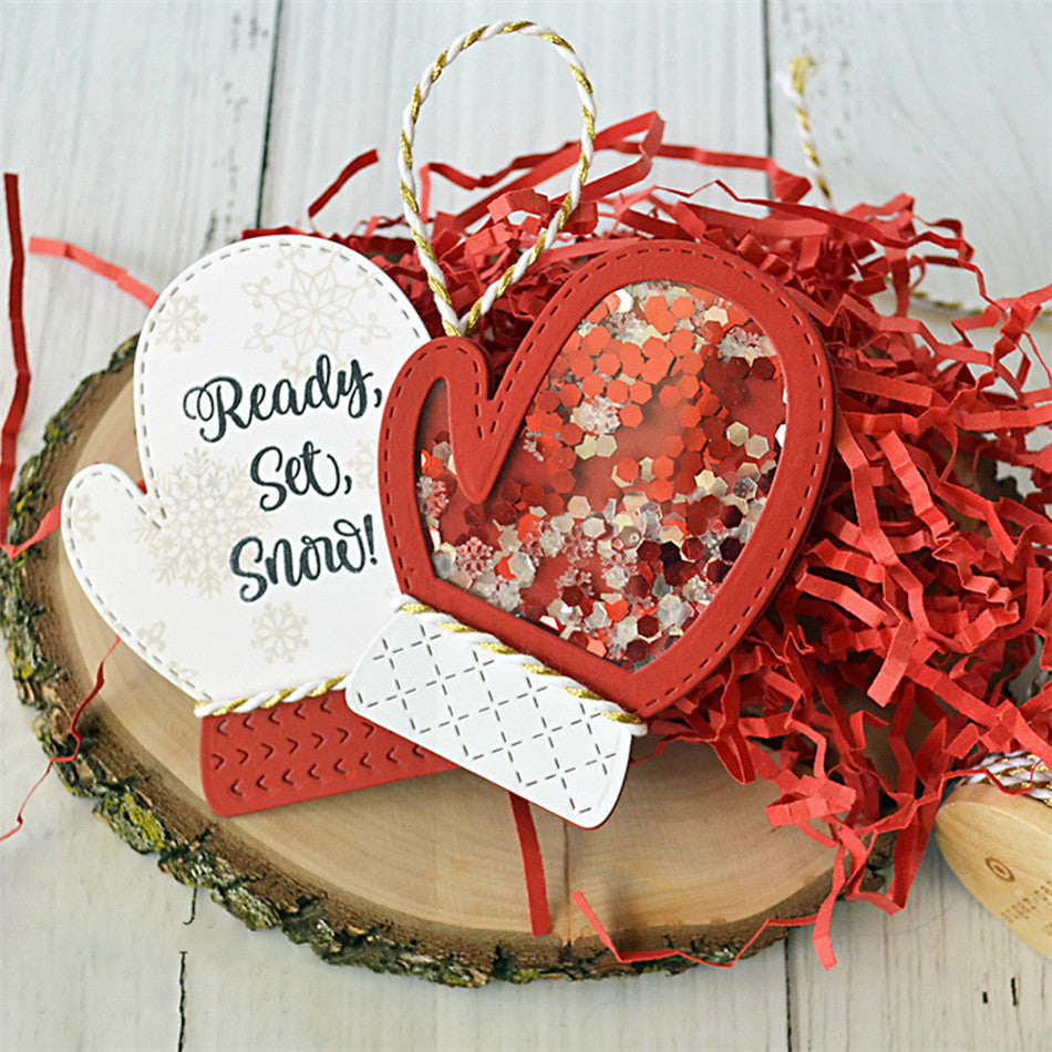 Winter Mittens / Gloves Cutting & Embossing Dies - Make your own Confetti Shaker