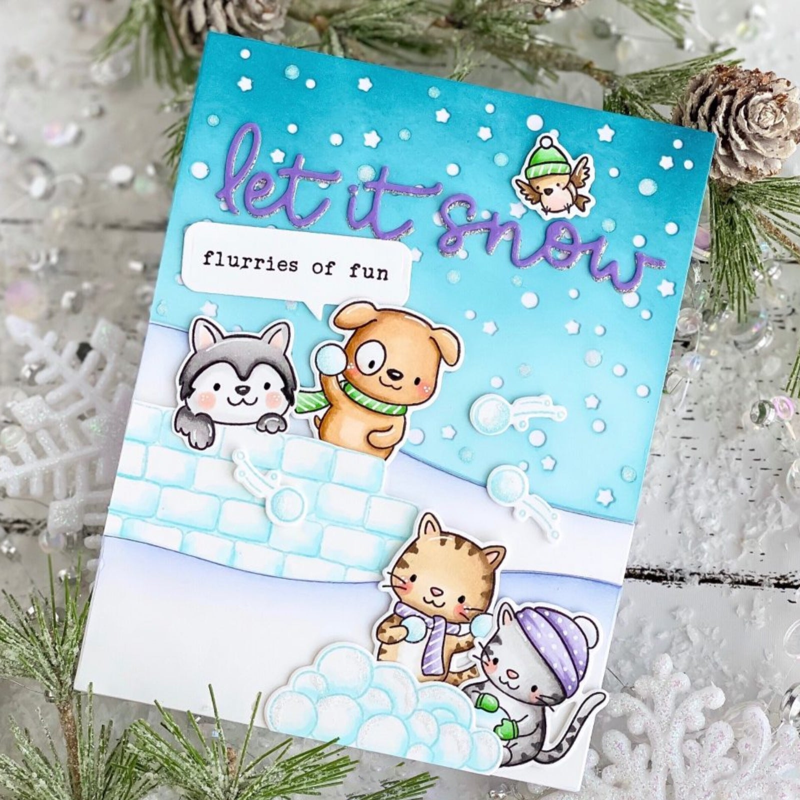 Oh What Fun Winter Animal Friends Cutting Dies & Stamps Set