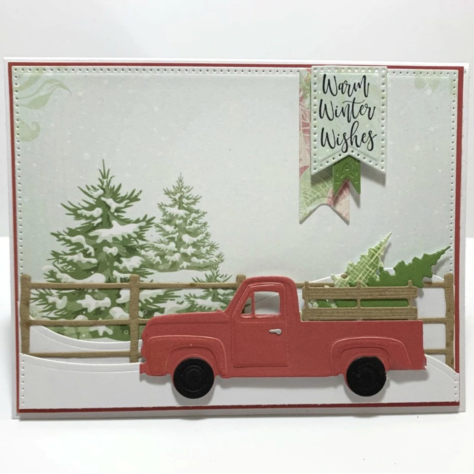 Vintage Pickup Truck Side Profile BYO Cutting & Embossing Dies