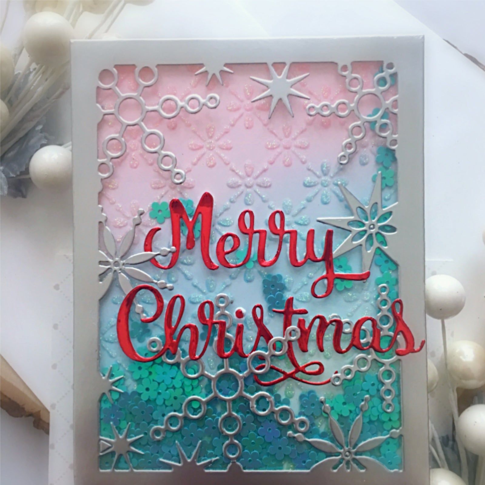 Snowflakes Background Frame Cutting Die