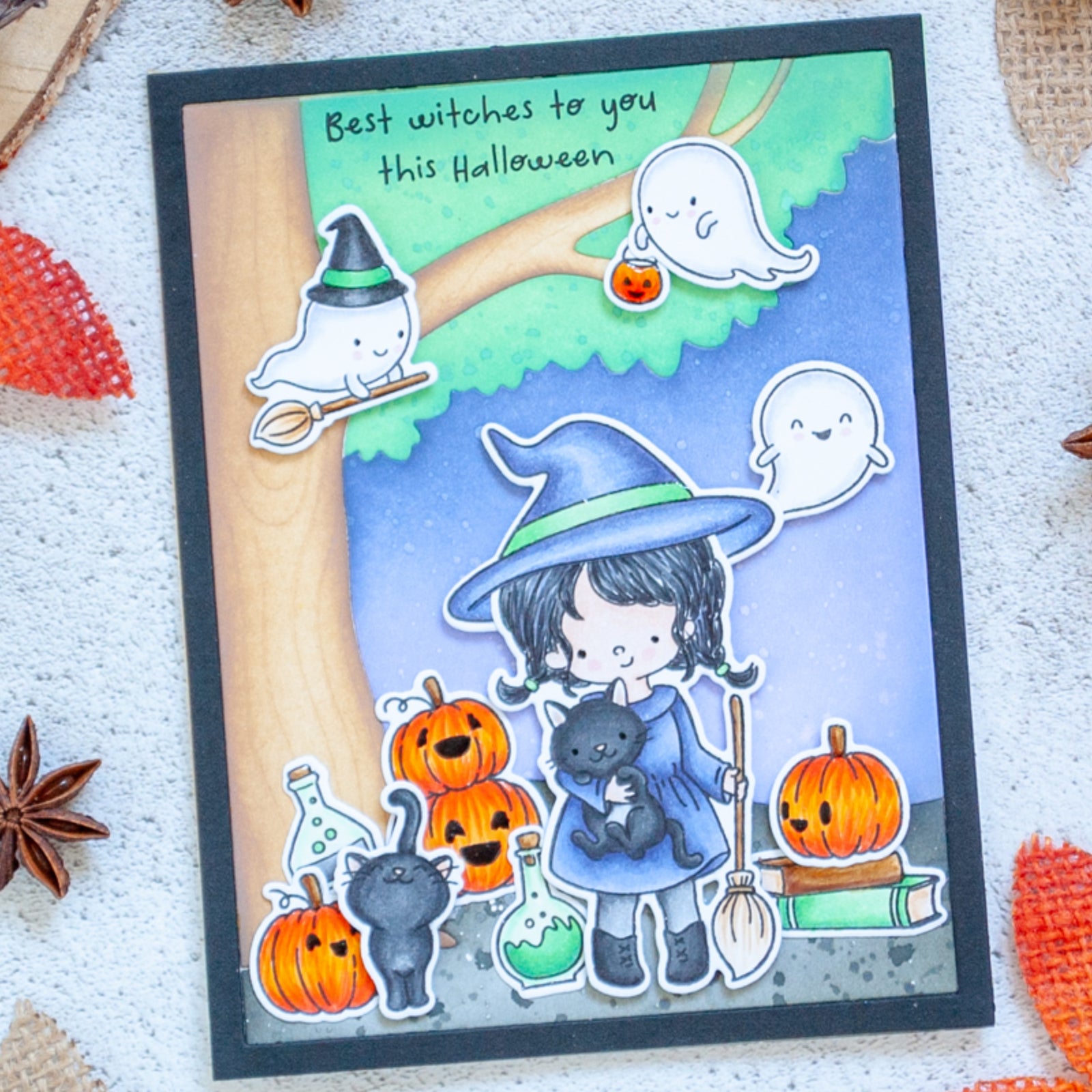 Oak Tree Close-up Background Frame Cutting Dies