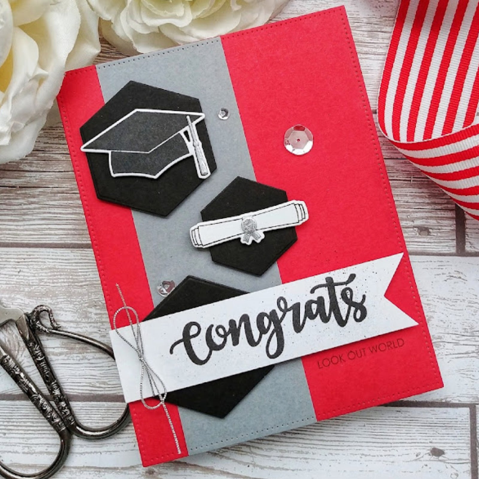 Hats Off To You Graduate Cutting Dies and Stamps Set