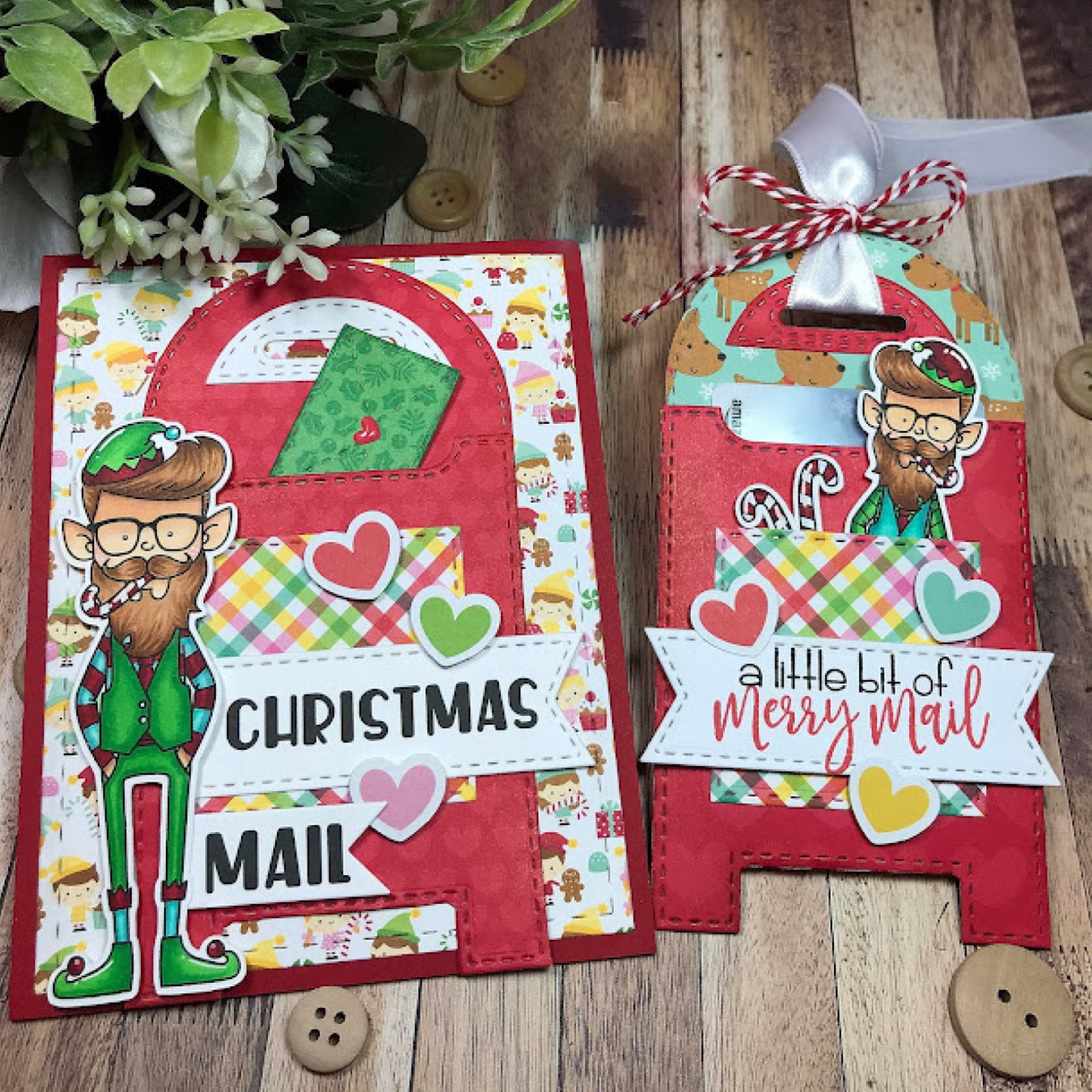 Stitched Mailbox Pocket Tag Cutting & Embossing Dies