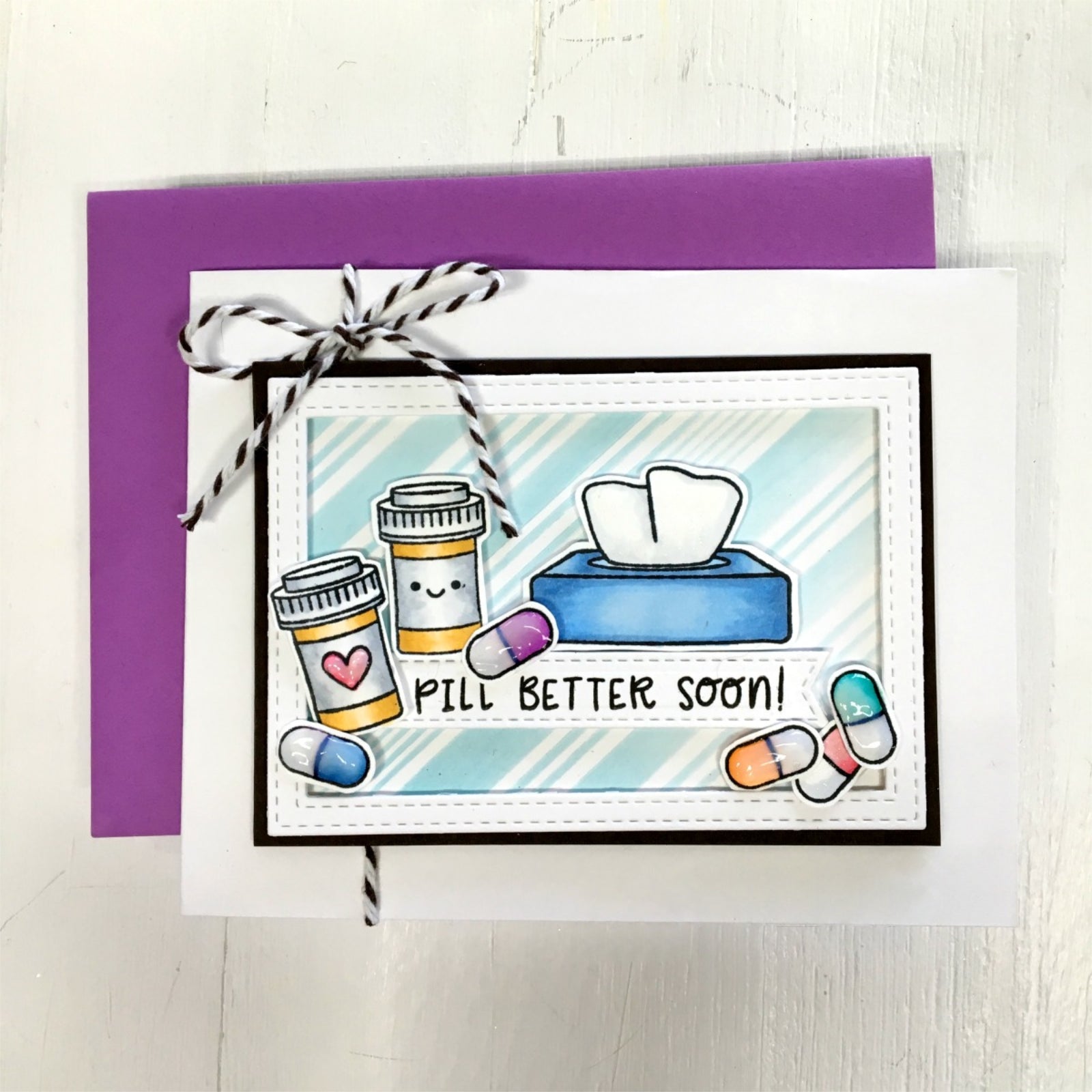Get Well Pill Better Soon Cutting Dies & Stamps Set