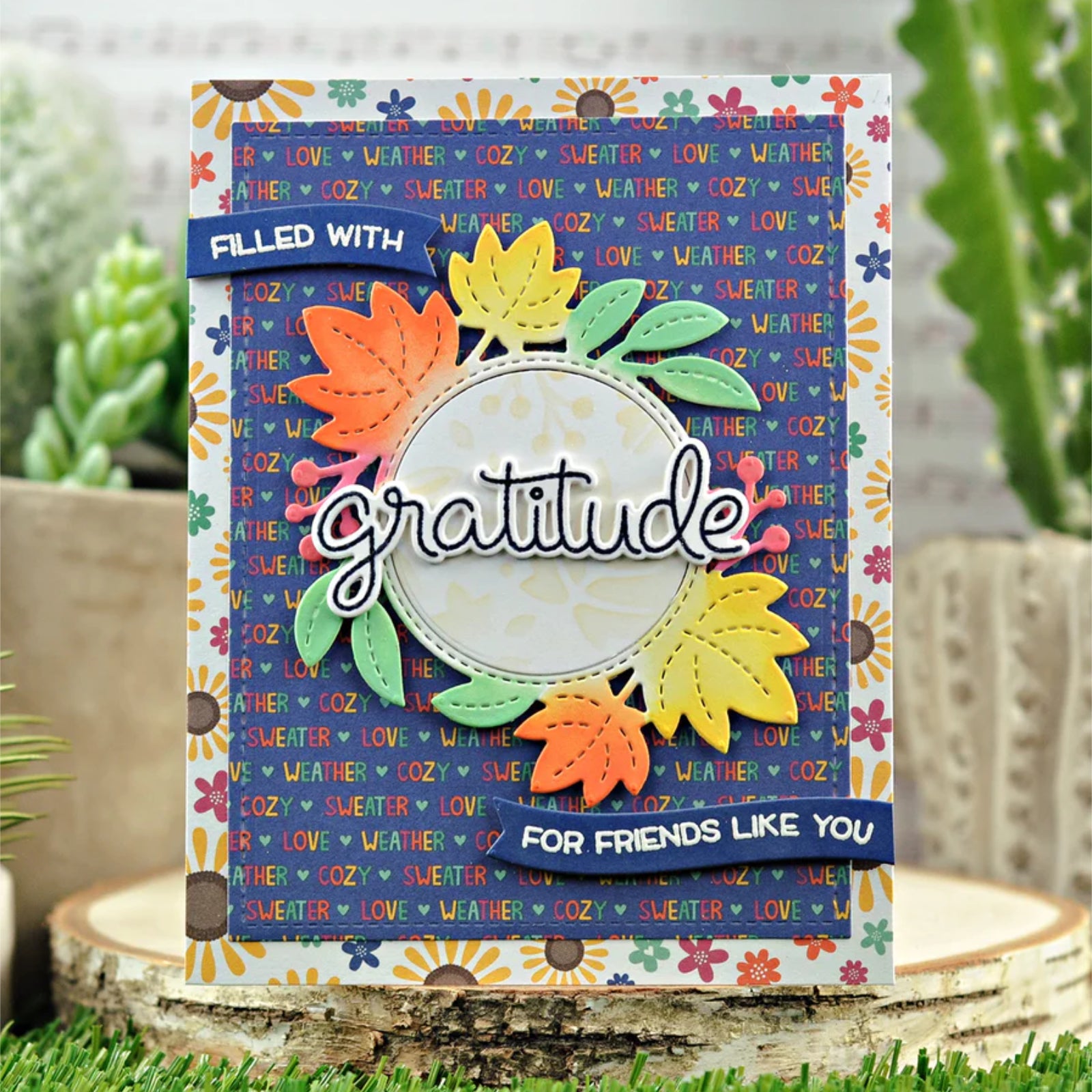 Fall Sentiments Cutting Dies & Stamps Set