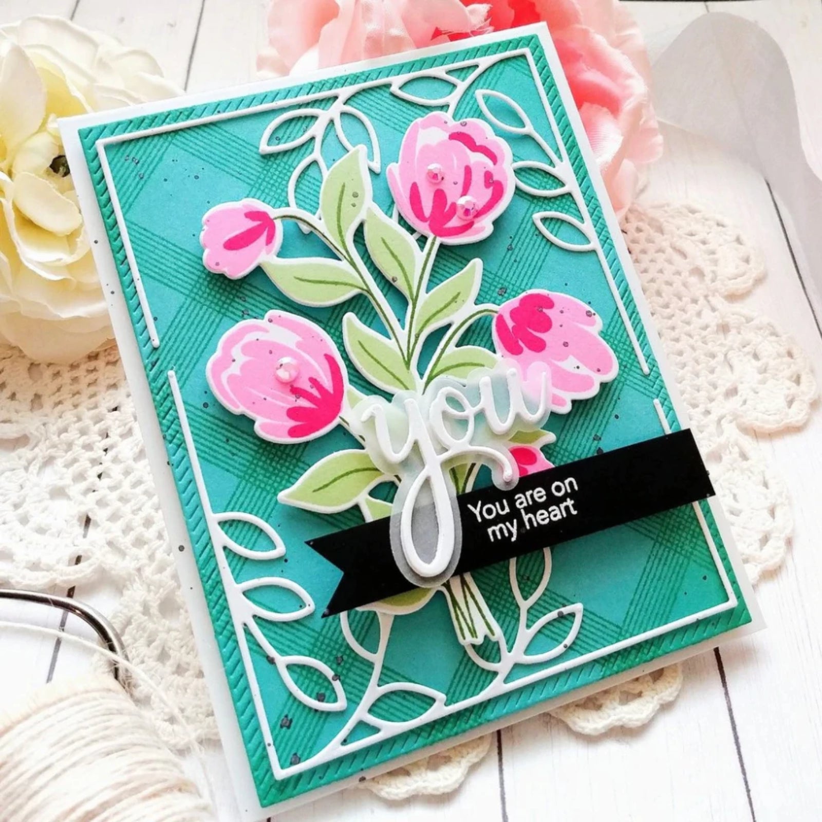 You Are Amazing Sentiment Words w Shadows Cutting Dies