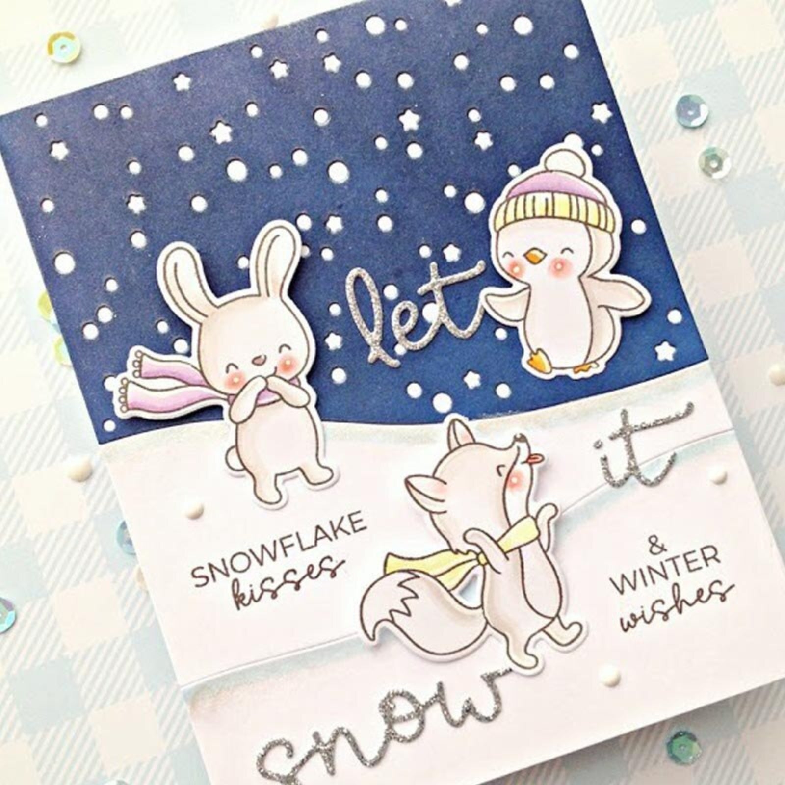 Oh What Fun Winter Animal Friends Cutting Dies & Stamps Set