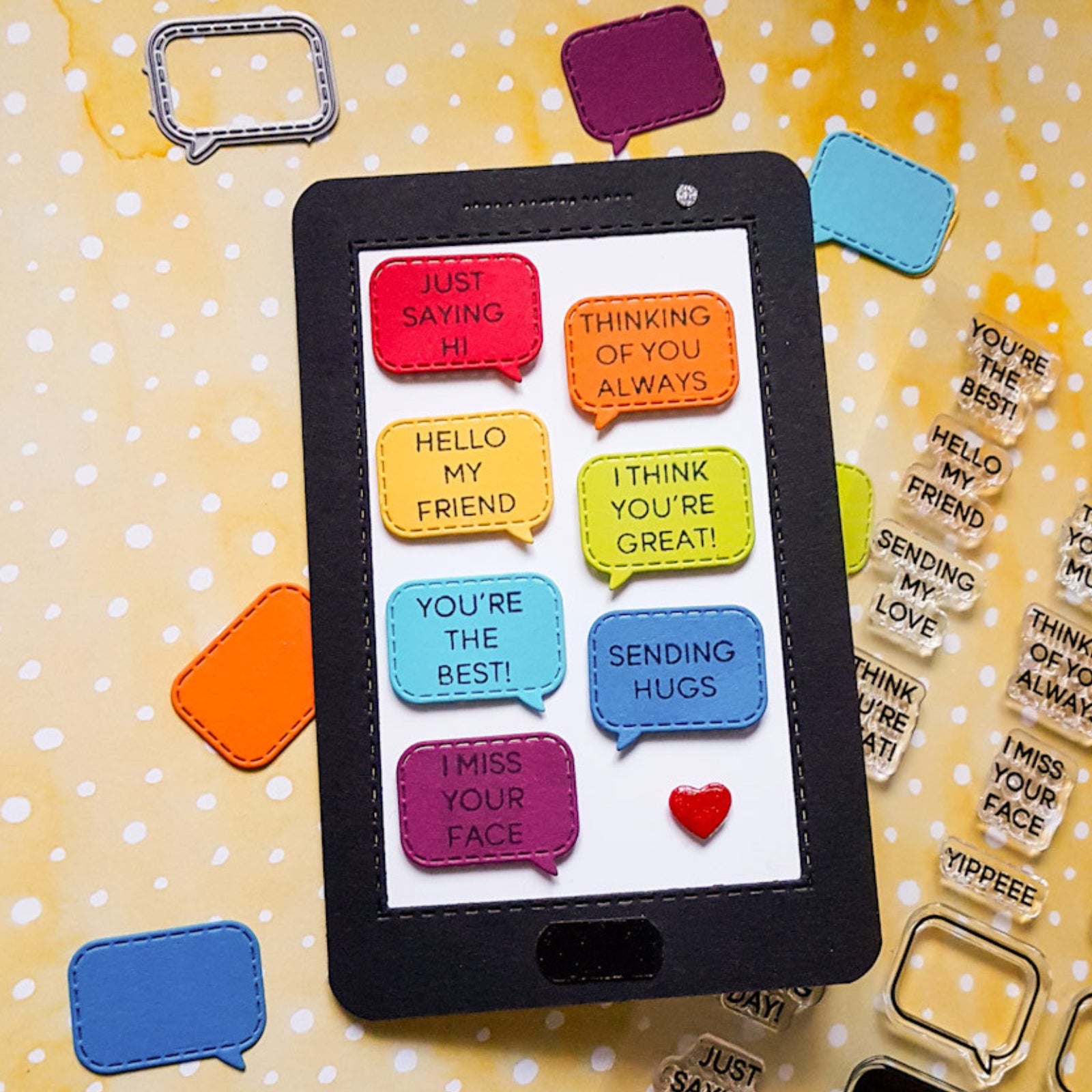 Just Say It Speech Bubbles #1 Cutting Die & Stamps Set