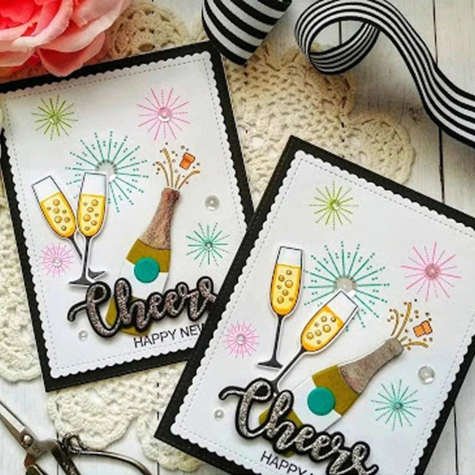 Eat Drink & Be Merry Cutting Dies & Stamps Set