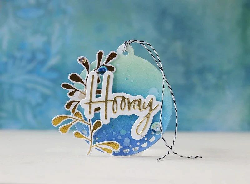 Celebrate Sentiments Words w Shadows Cutting Dies