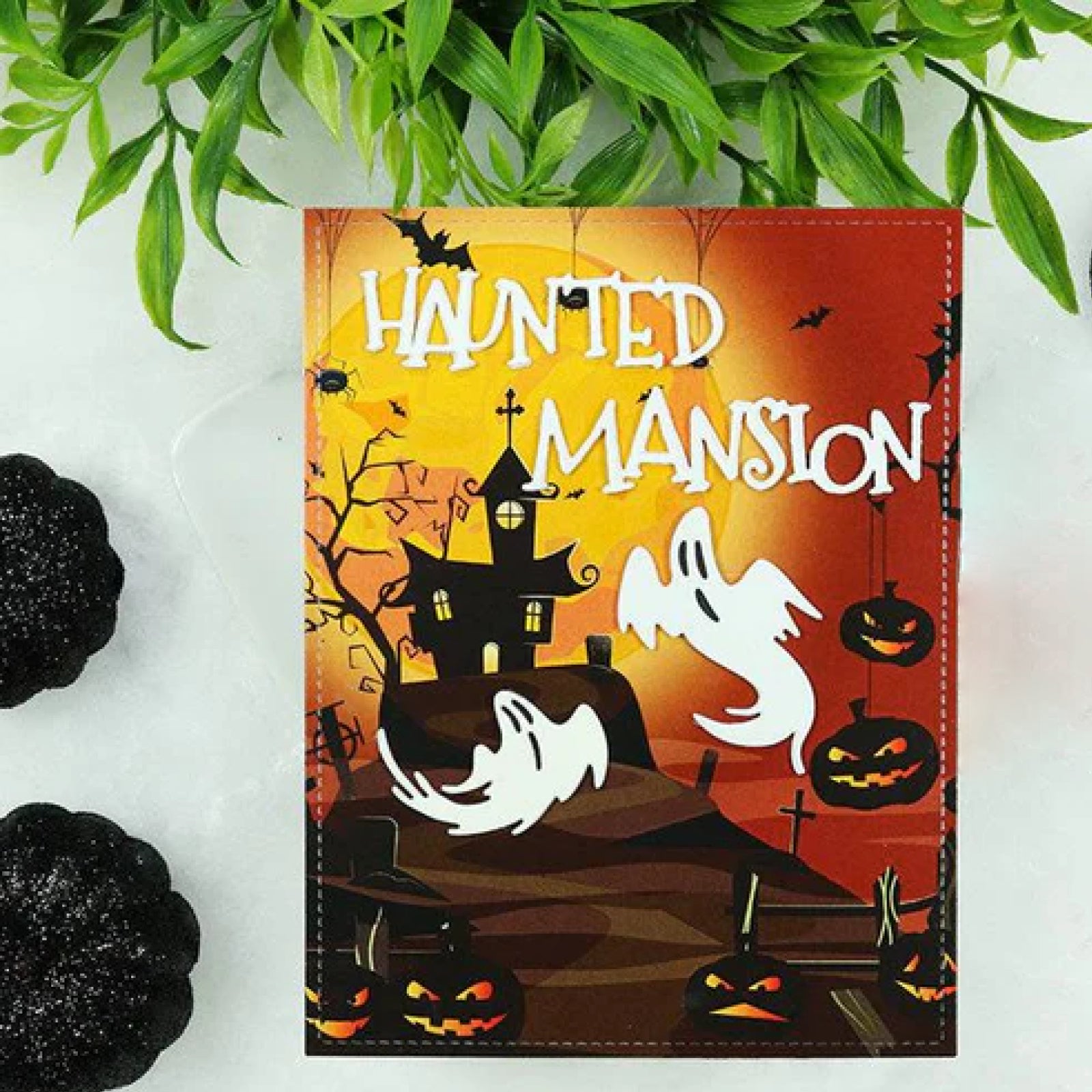 Haunted Graveyard Halloween Horror Words Cutting Dies