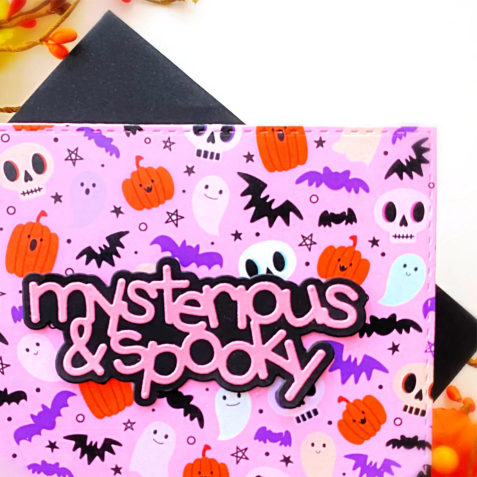 Halloween Phrases w Shadows Cutting Dies