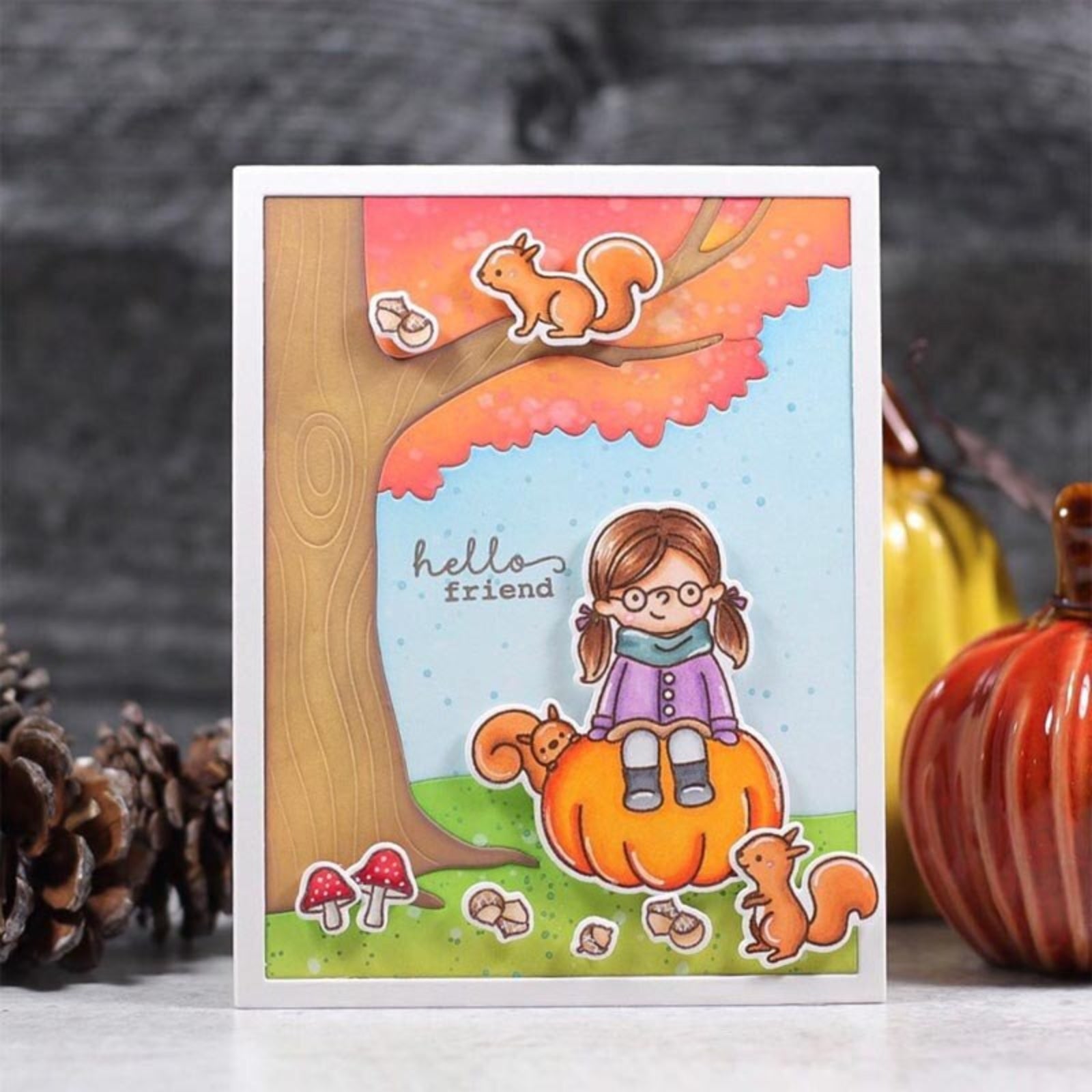 Oak Tree Close-up Background Frame Cutting Dies