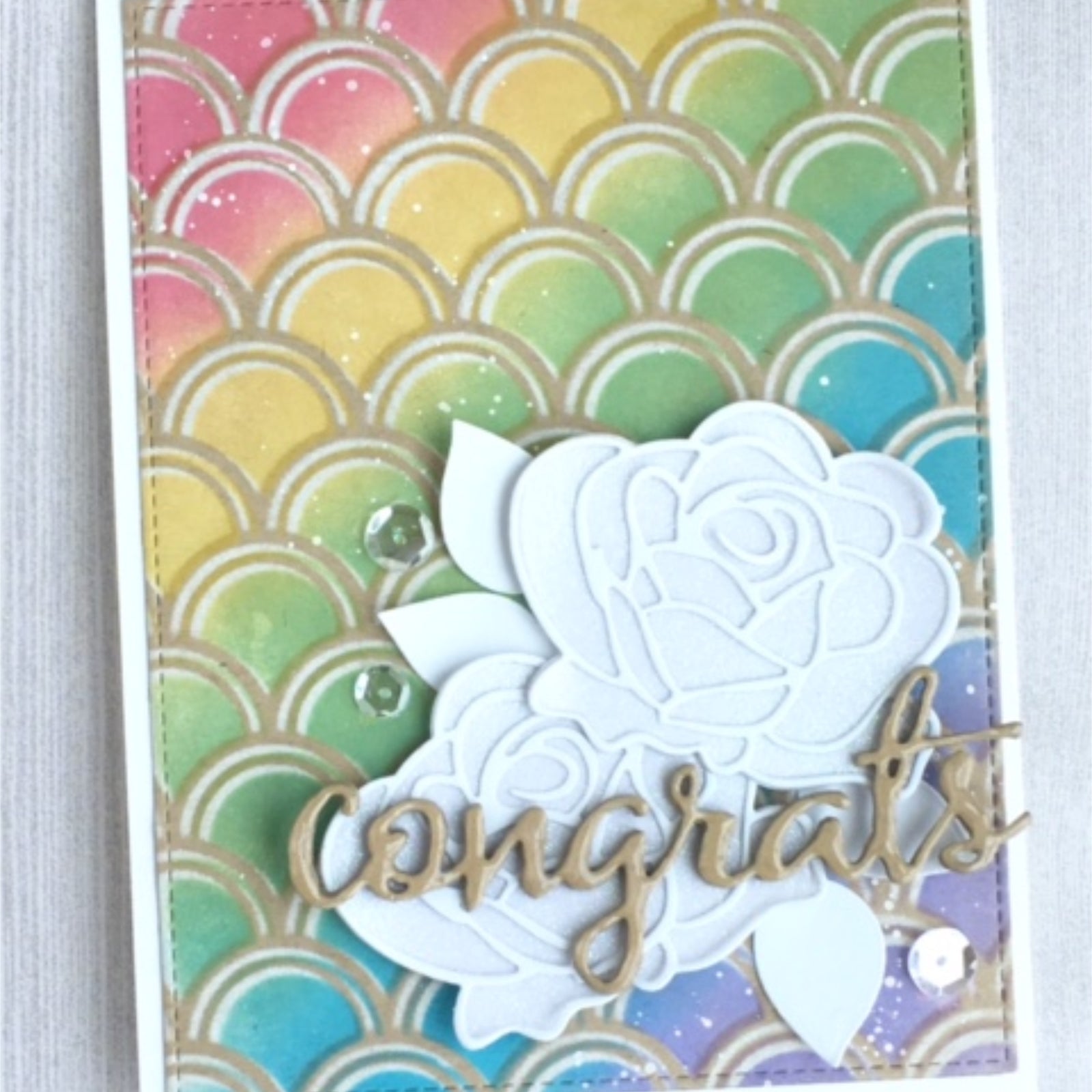 Congrats You Sentiment Words Cutting Dies