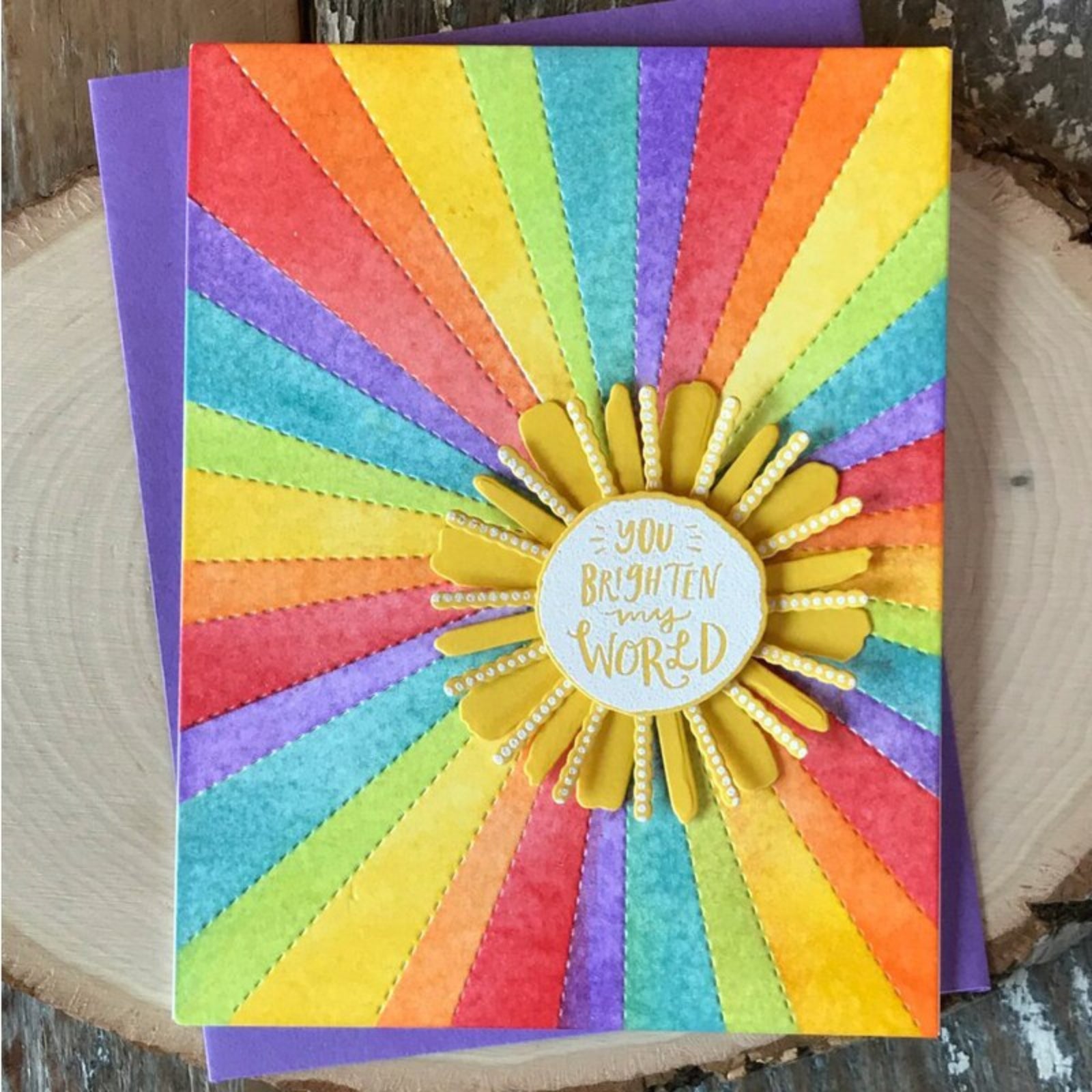 Stitched Rays Sunburst Background Cutting Die
