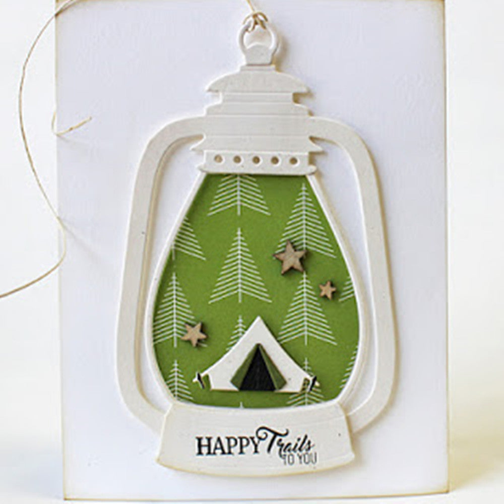 Lantern w Mini Camping Scene Cutting & Embossing Dies