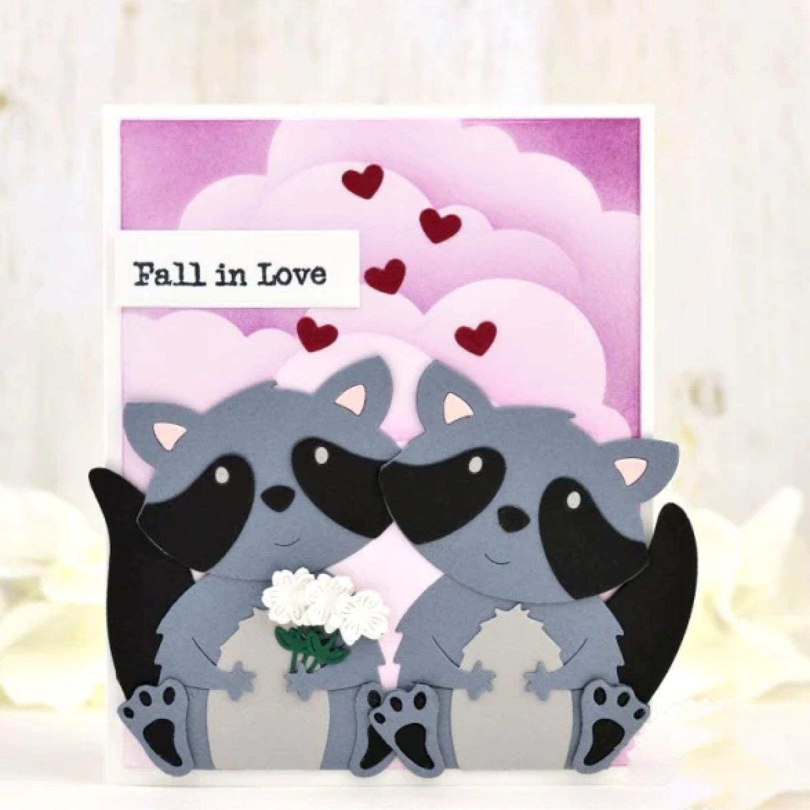 Stitched Flower Cart w Umbrella Cutting Die Set