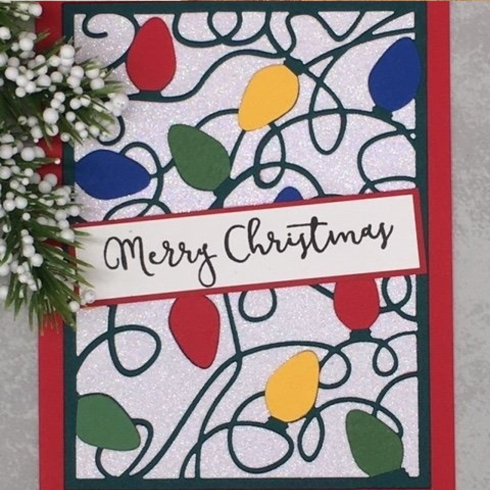 Light It Up Tangled Bulbs Background Frame Cutting Die
