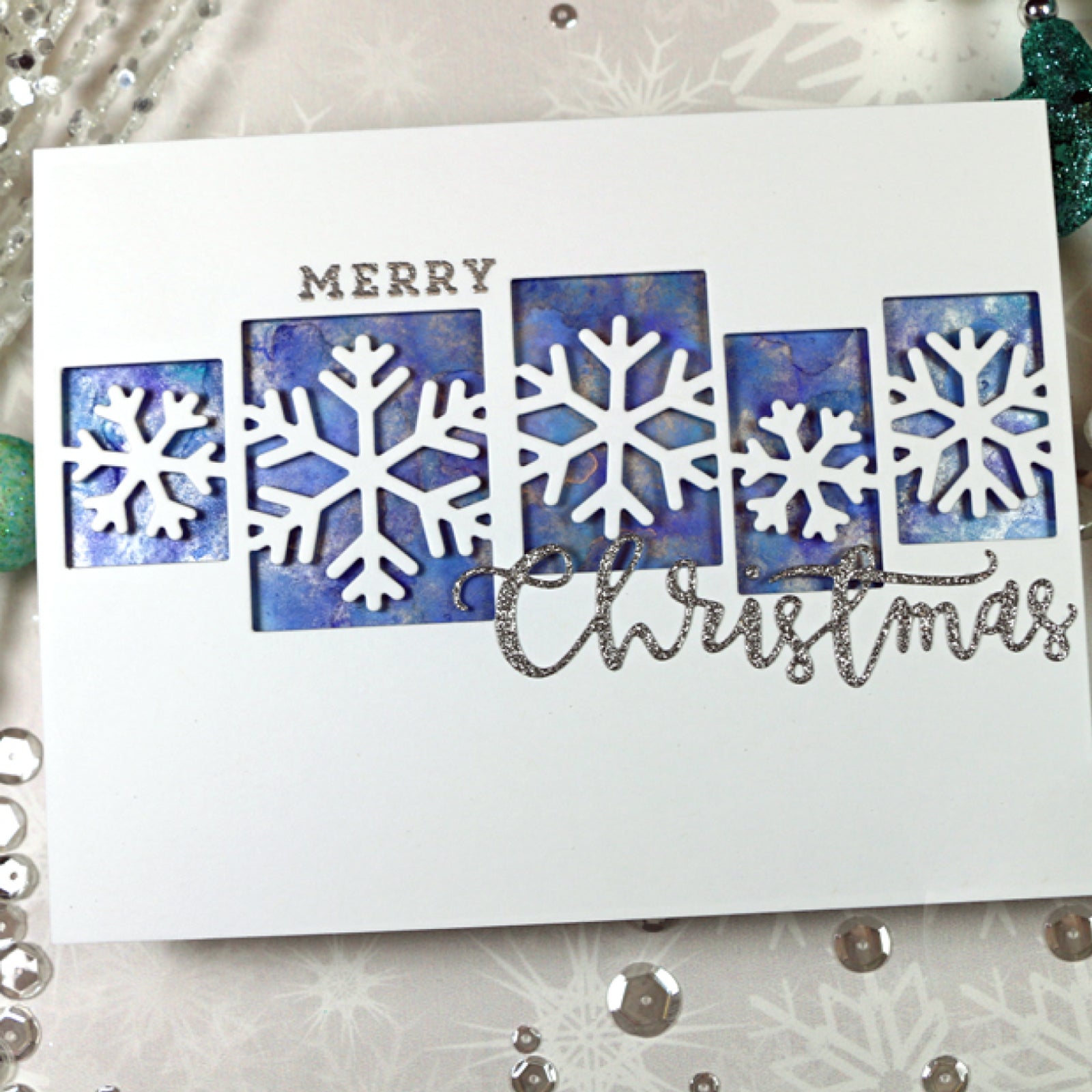 Snowflakes Cutout Rectangles Cutting Die