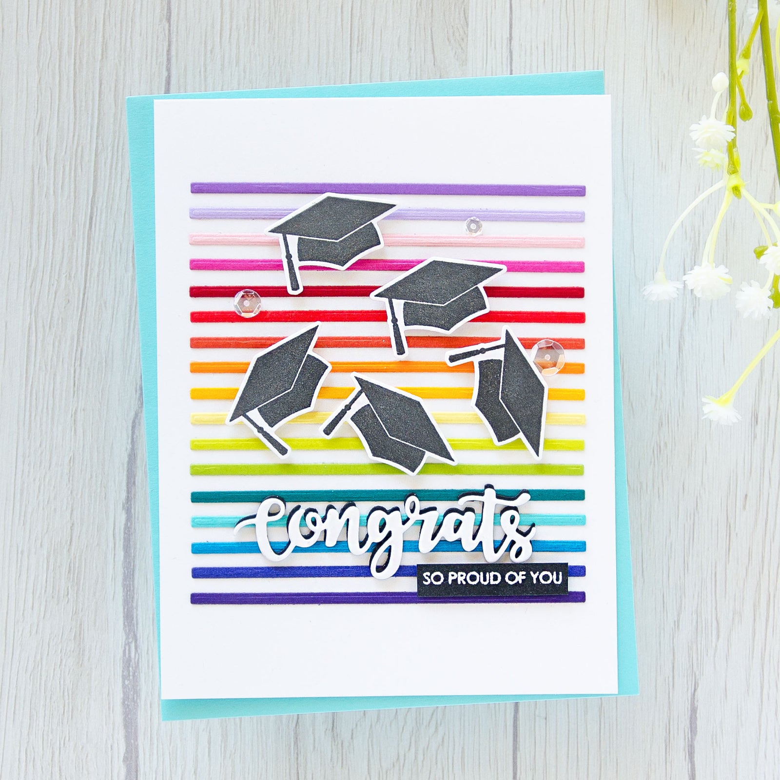 Hats Off To You Graduate Cutting Dies and Stamps Set