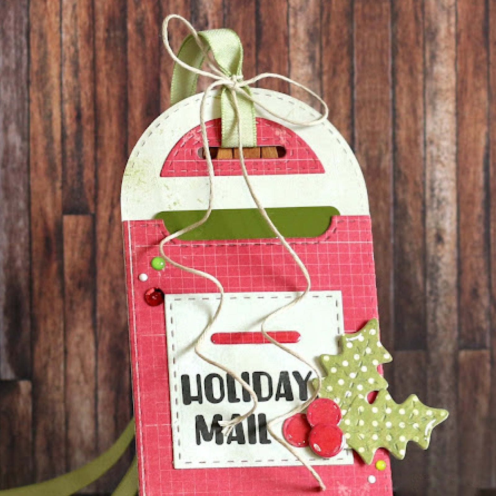 Stitched Mailbox Pocket Tag Cutting & Embossing Dies