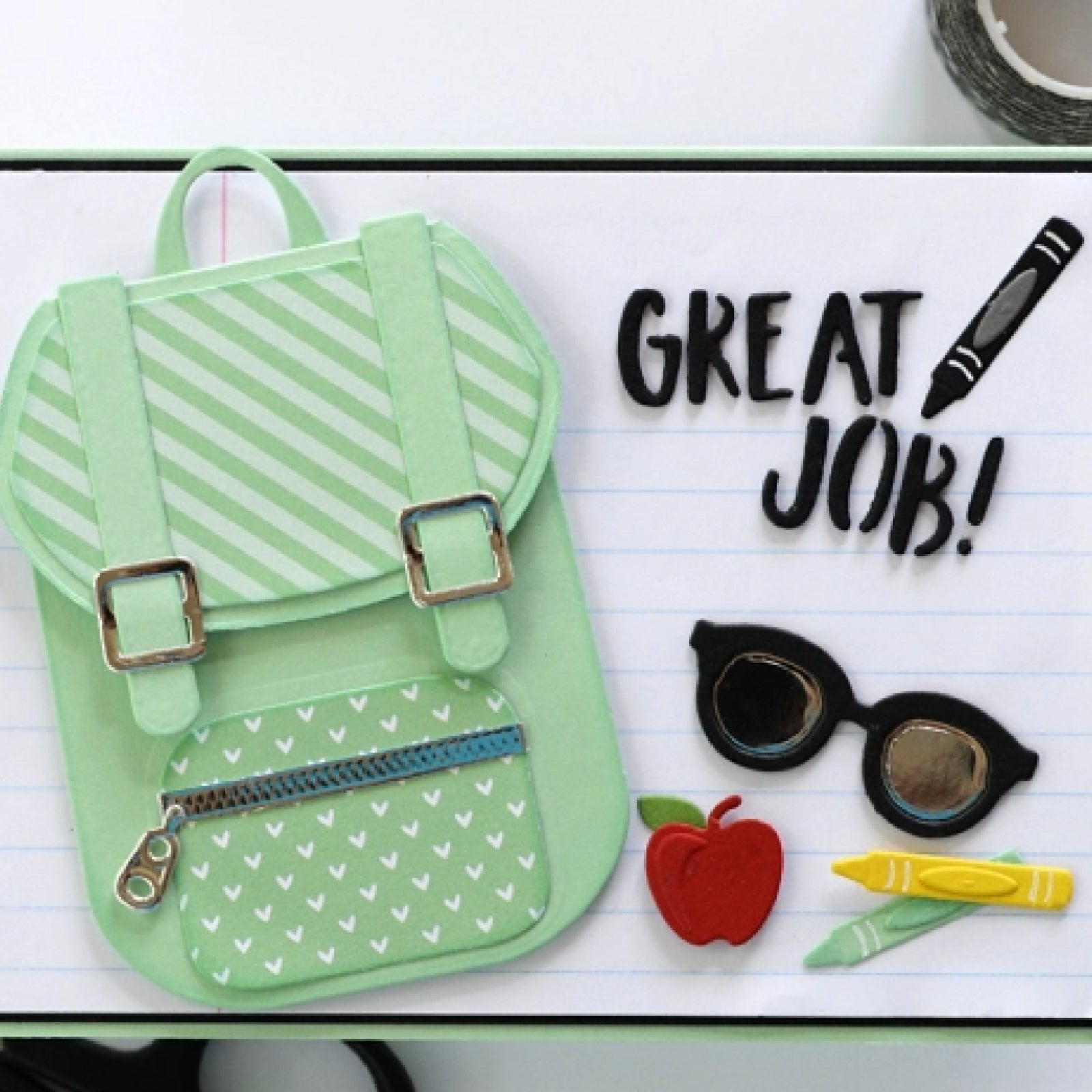 You Rule! Backpack w School Supplies Cutting & Embossing Dies