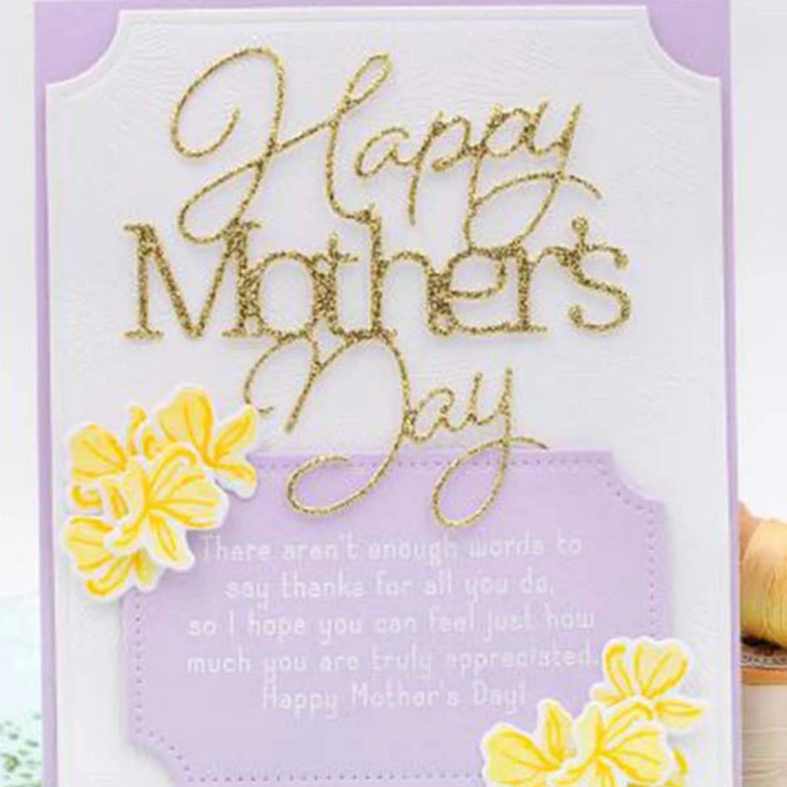 Happy Mother’s Day & Happy Father’s Day Sentiments Words Cutting Dies