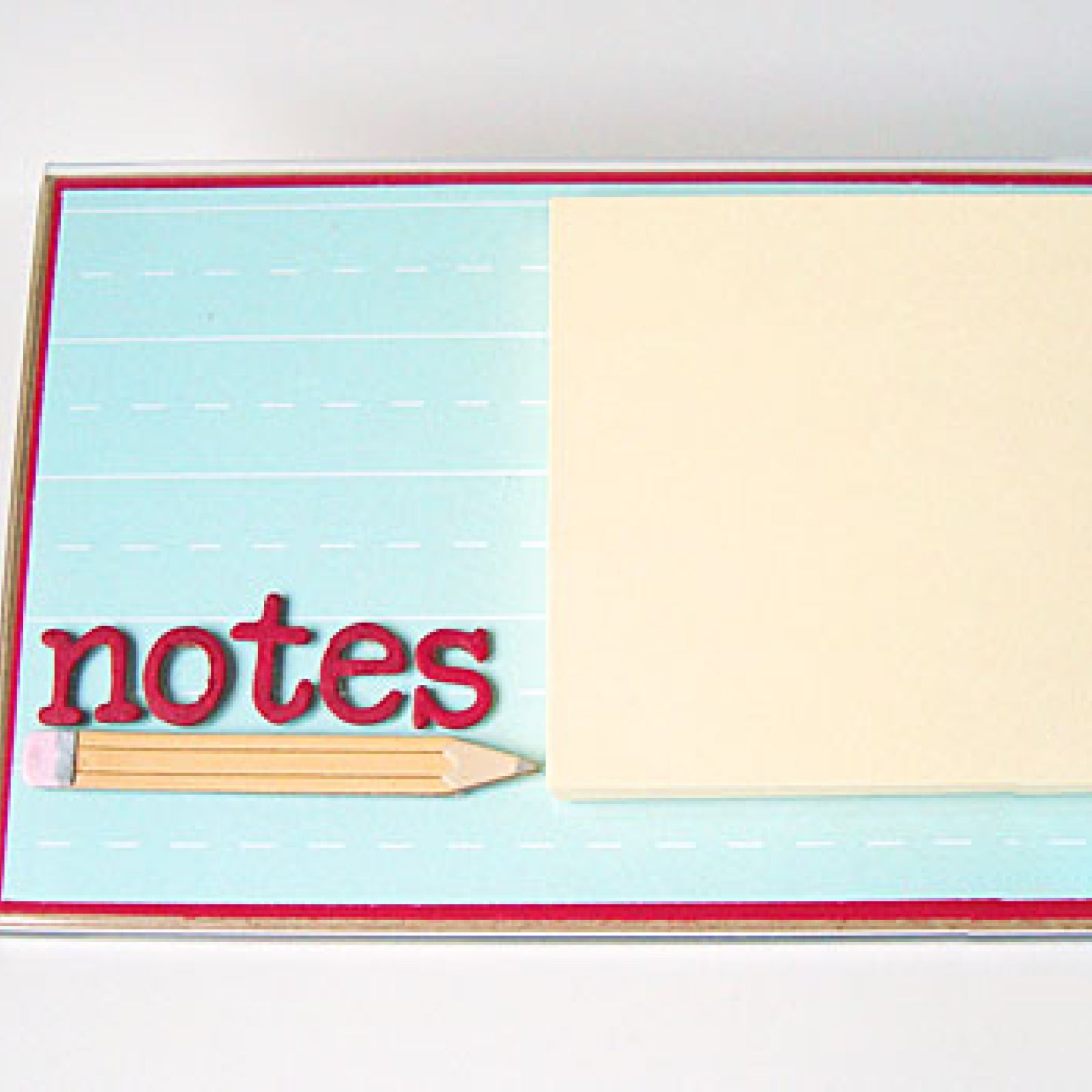 Notebook Paper Page w Arrows & Notes Word Cutting Dies