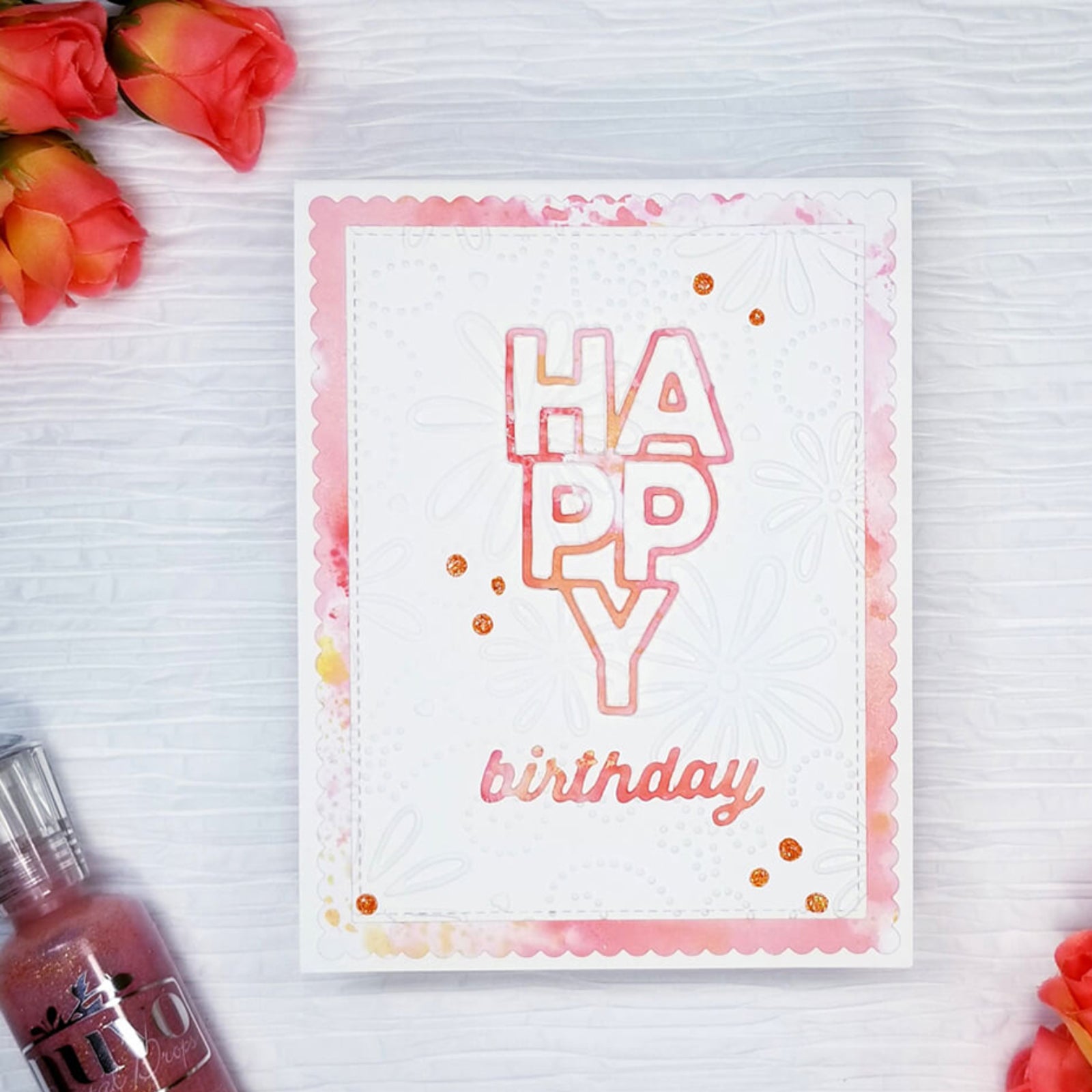 Happy Everything Sentiments Builder Cutting Dies