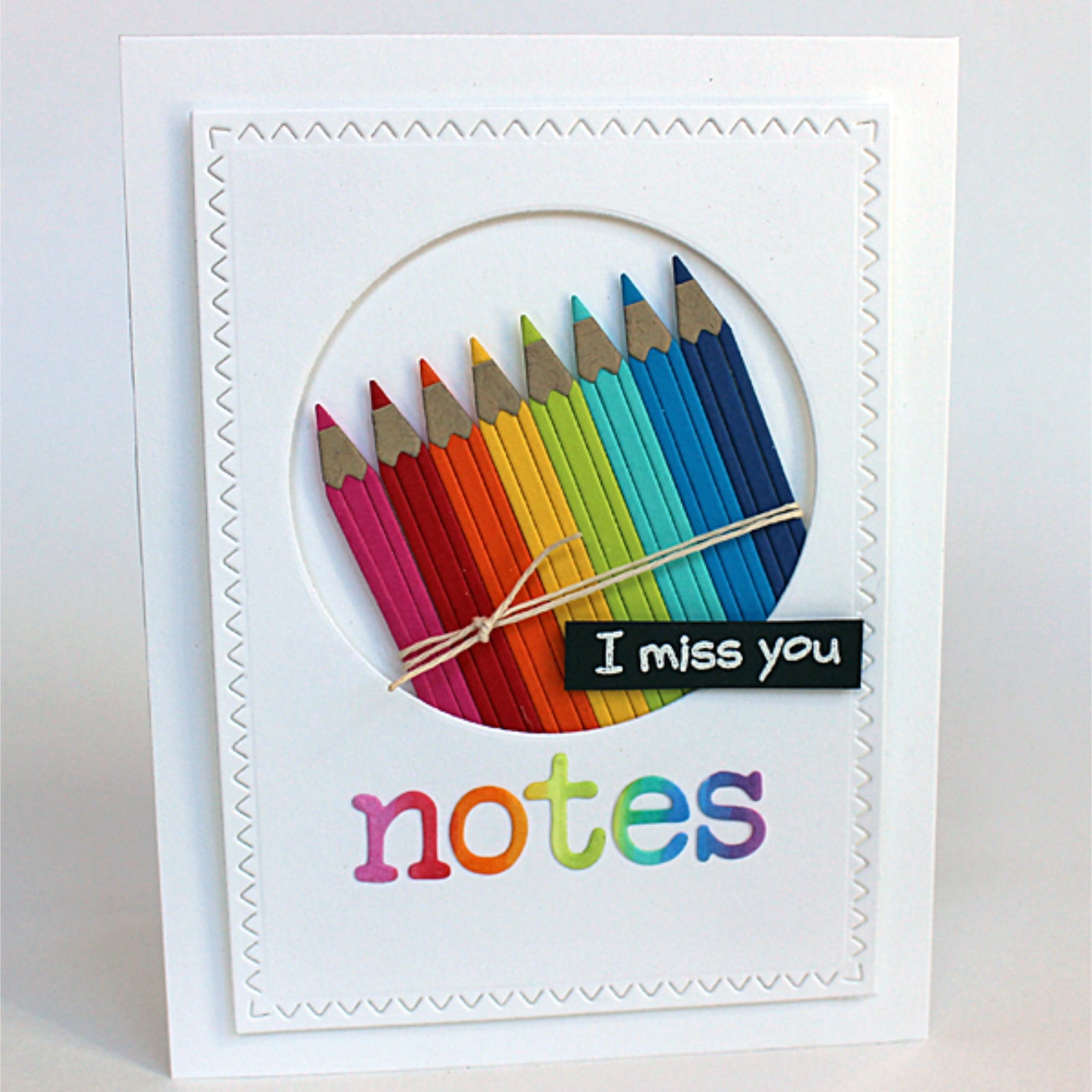 Notebook Paper Page w Arrows & Notes Word Cutting Dies