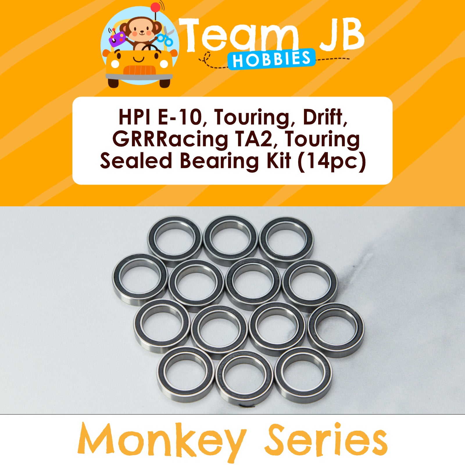 HPI E-10, Touring, Drift, GRRRacing TA2, Touring - Sealed Bearing Kit