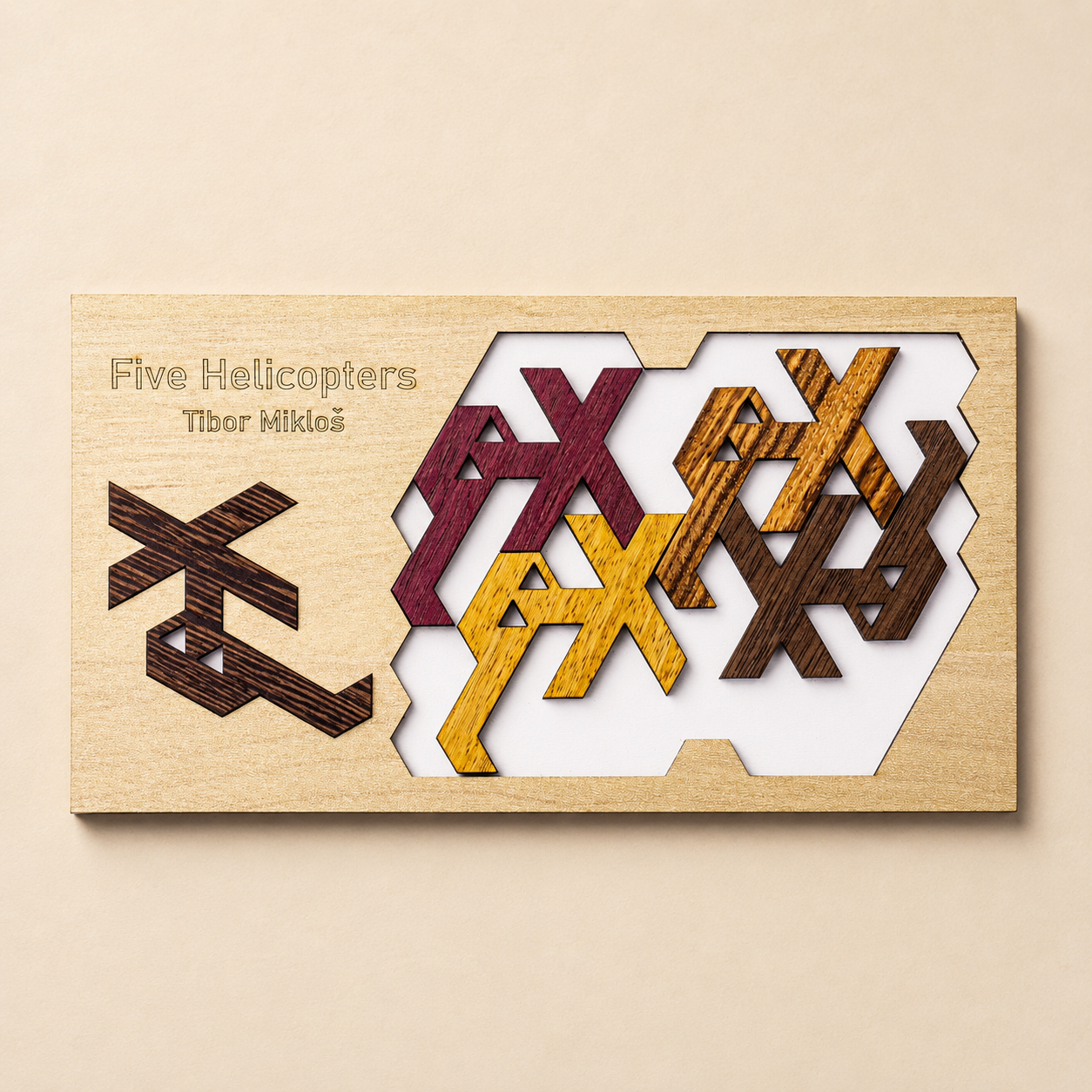 Five Helicopters – Intermediate Packing Puzzle by Pelikan Puzzles