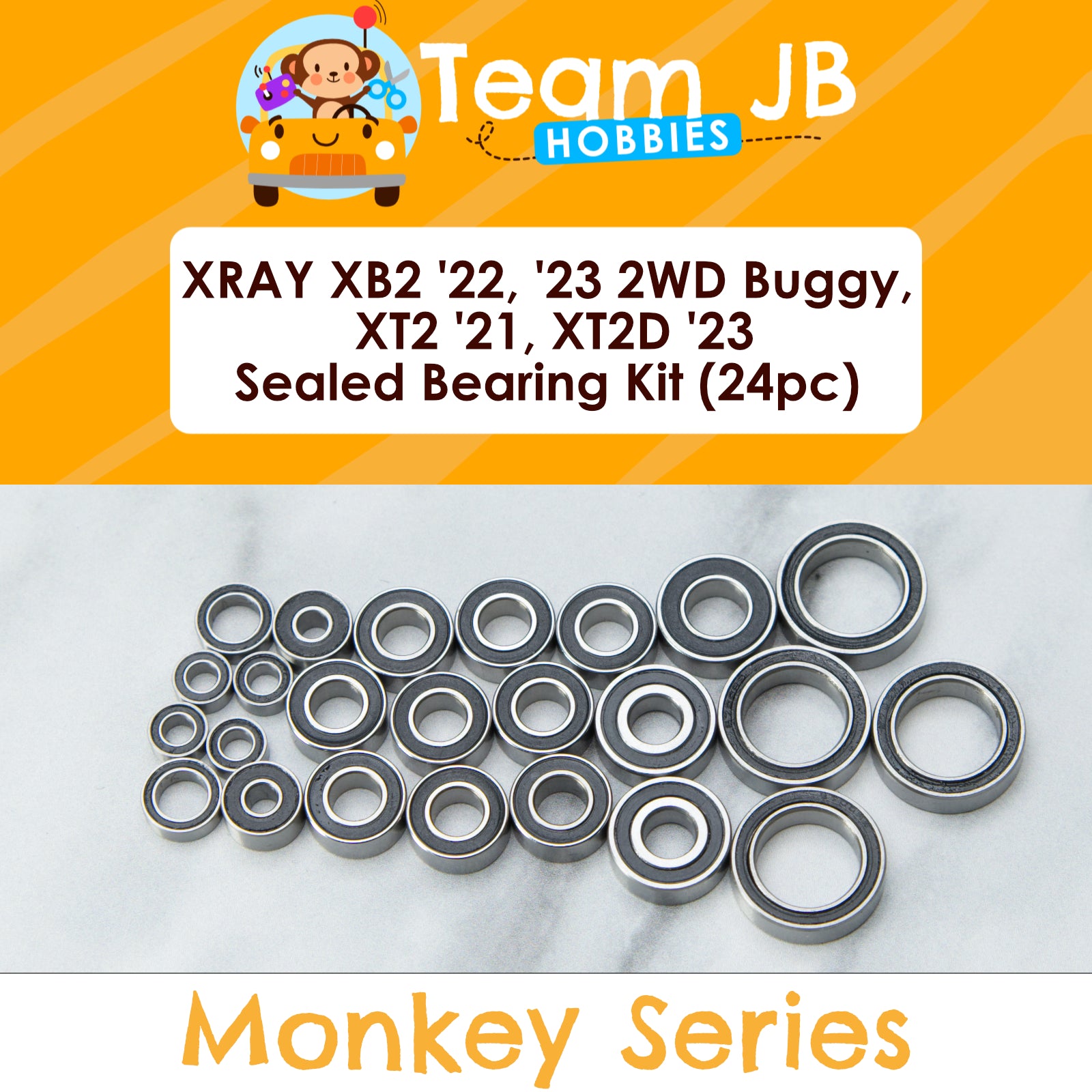 XRAY XB2 2023 2WD Buggy, XB2 ’22, XT2 2021, XT2D ’23 Stadium Truck - Sealed Bearing Kit