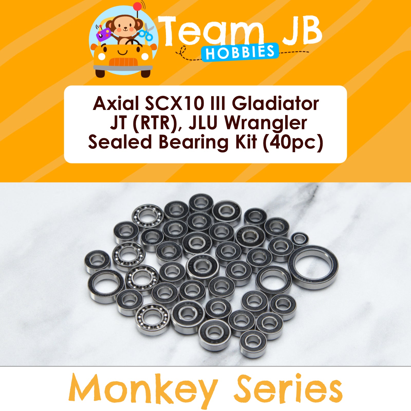 Axial SCX10 III Gladiator JT (RTR), JLU Wrangler (Kit/RTR) - Sealed Bearing Kit