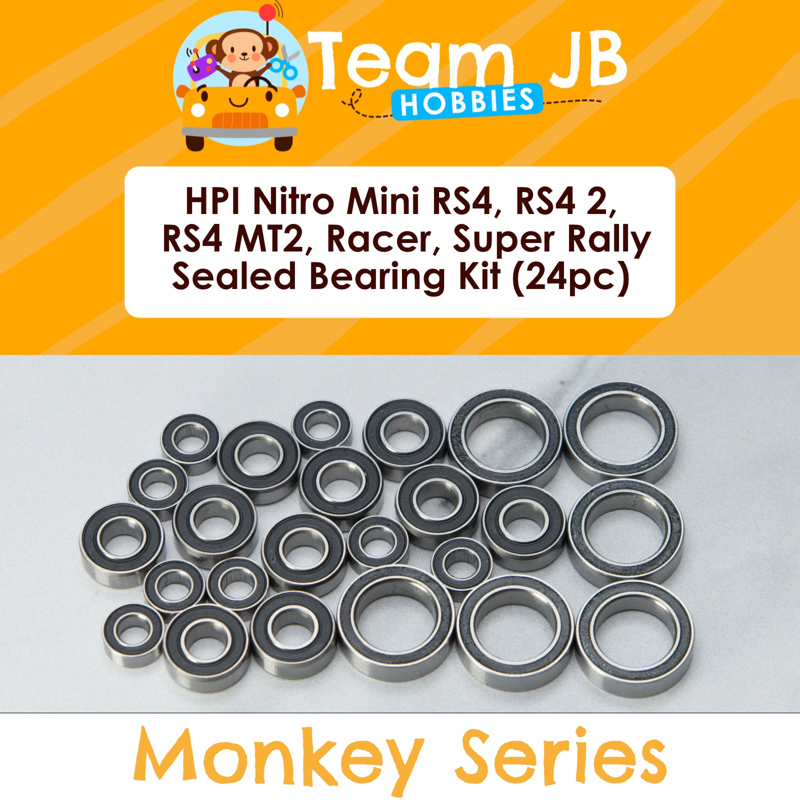 HPI Nitro Mini RS4, RS4 2, RS4 MT2, Racer, Super Rally - Sealed Bearing Kit