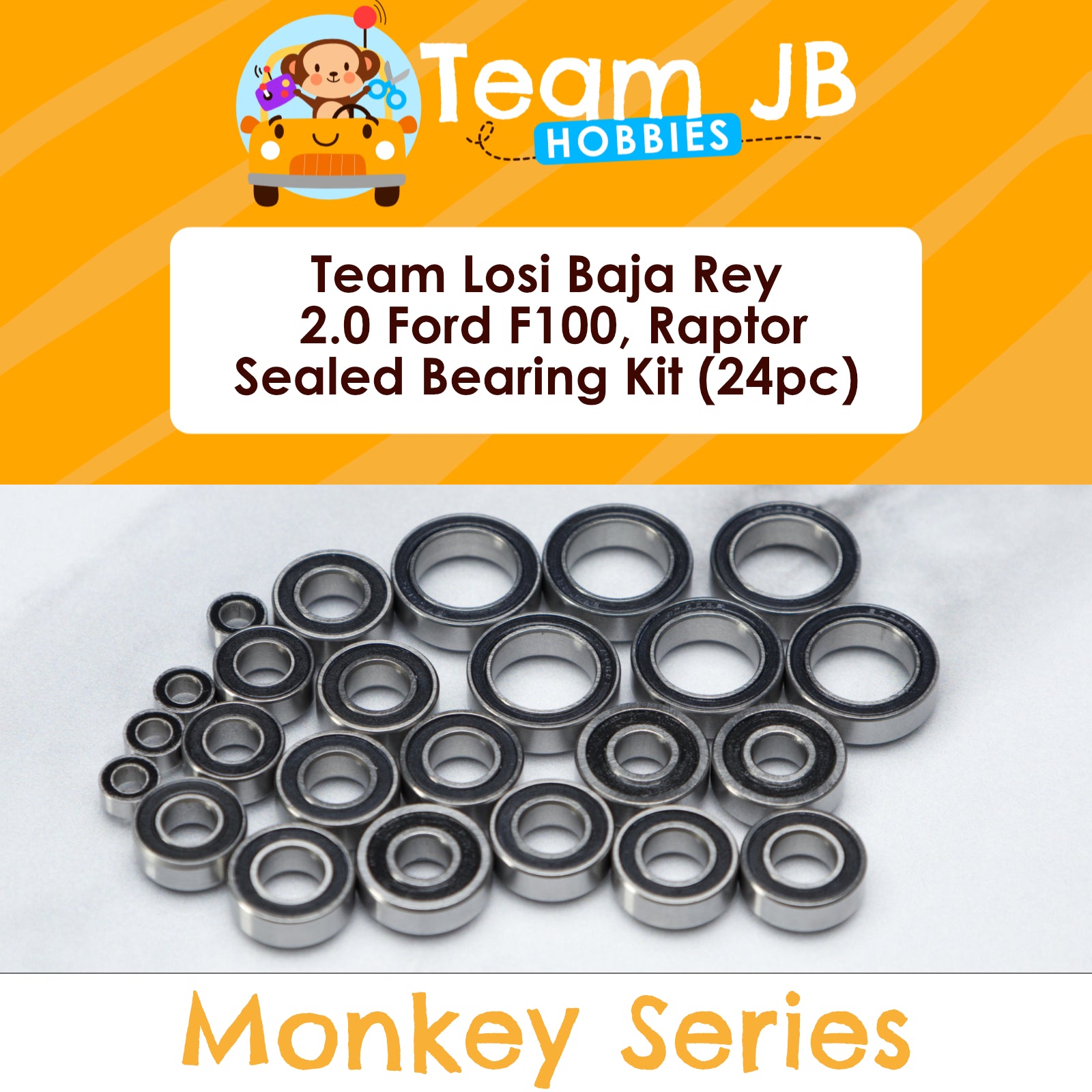 Team Losi Baja Rey 2.0 Isenhouer Brothers Ford F100, Baja Rey 2.0 Method Ford Raptor - Sealed Bearing Kit