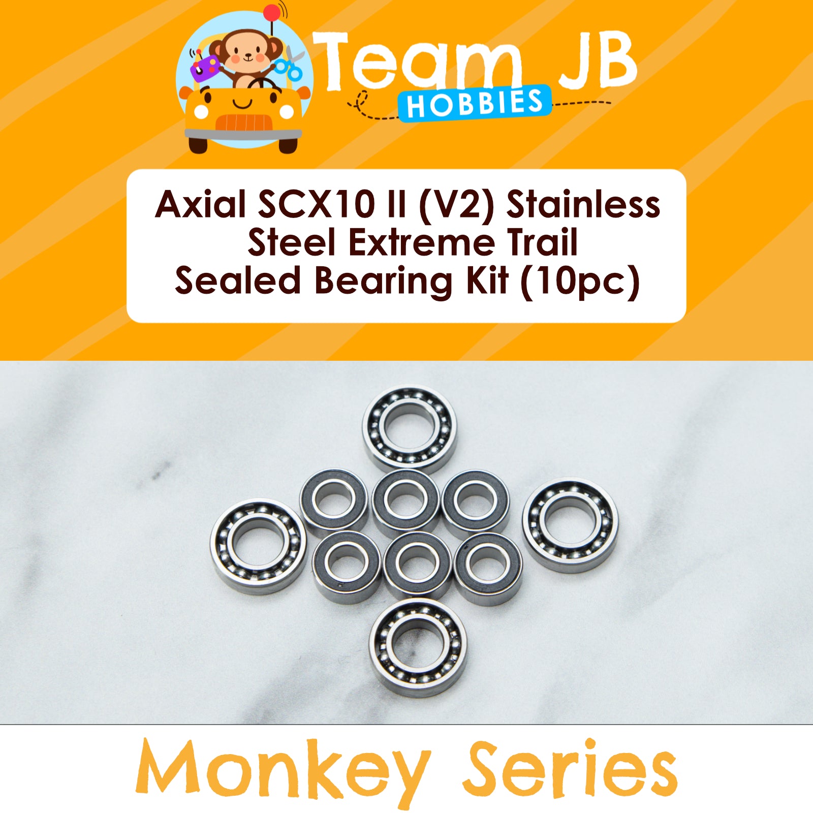 Axial SCX10 II (V2) Stainless Steel Extreme Trail - Sealed Bearing Kit