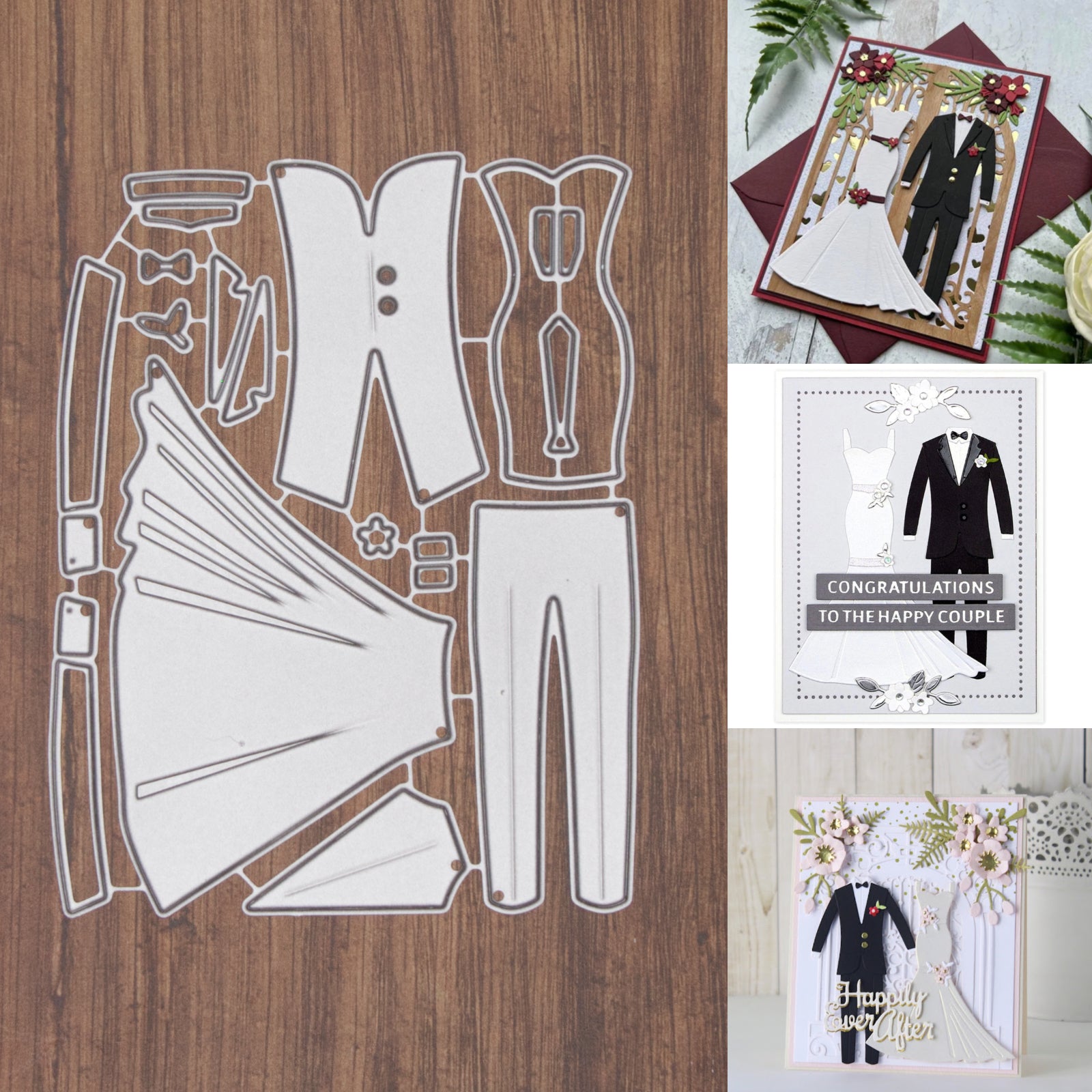 Bride & Groom Formalwear Cutting Die Set