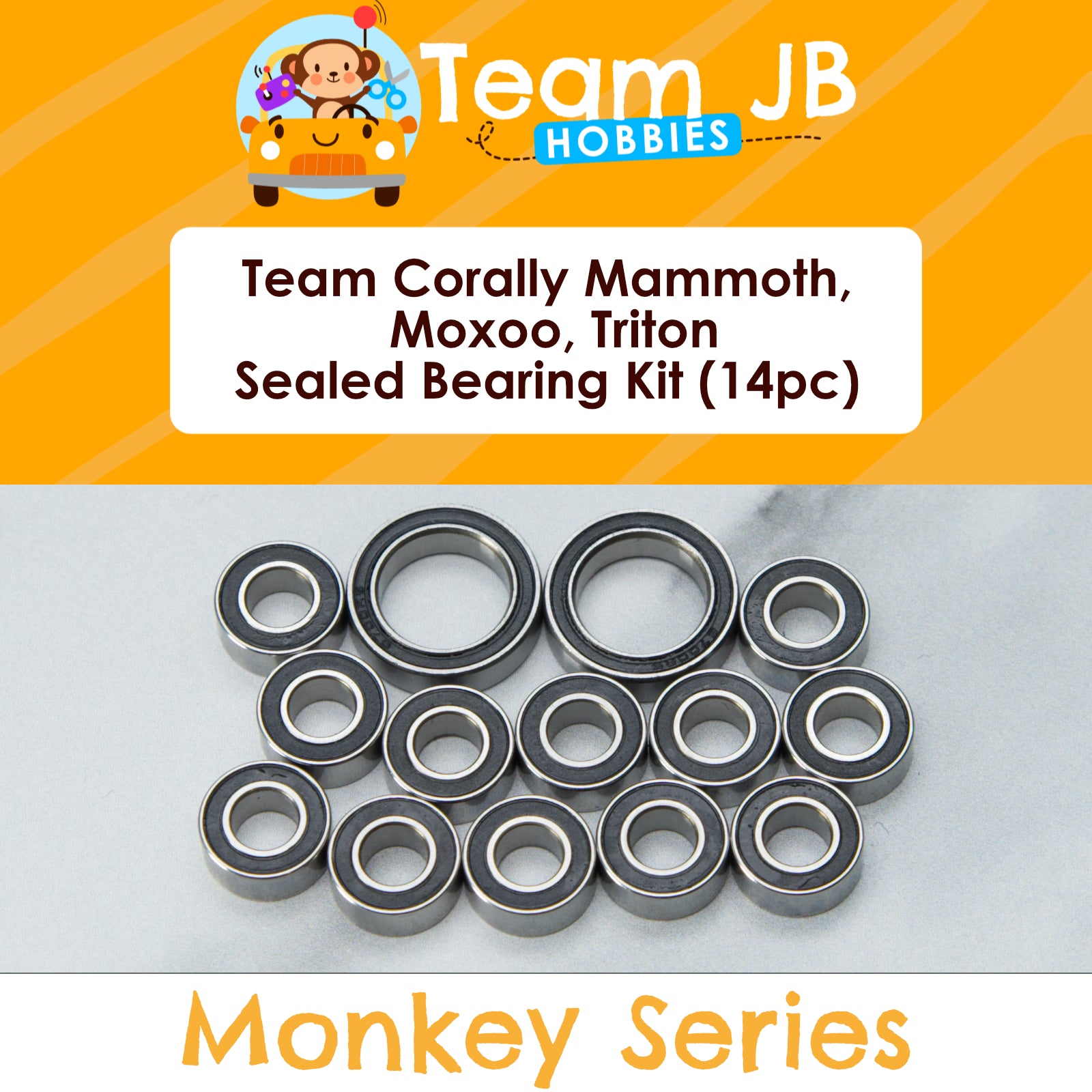 Team Corally Mammoth, Moxoo, Triton - Sealed Bearing Kit