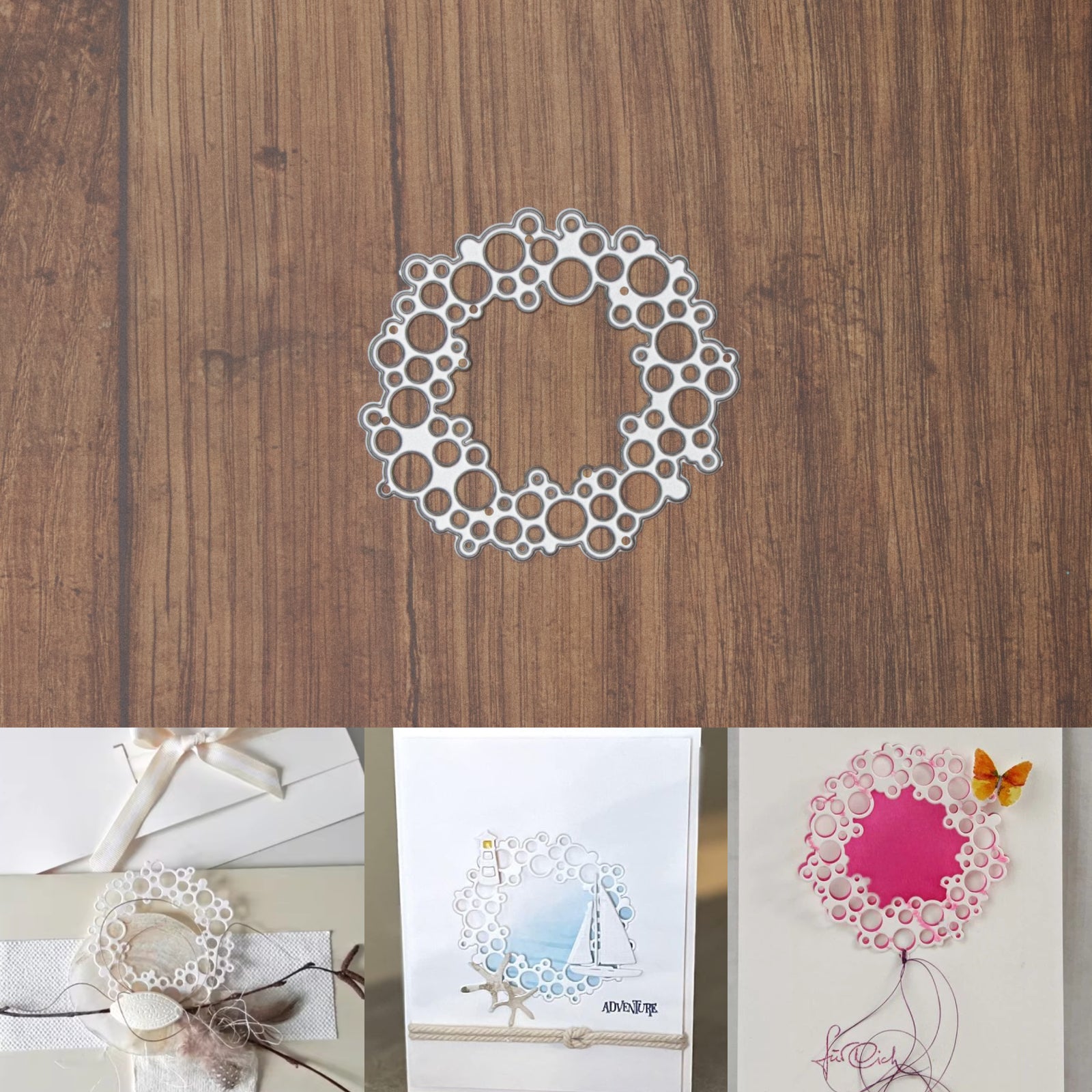 Air Bubbles Wreath Cutting Die